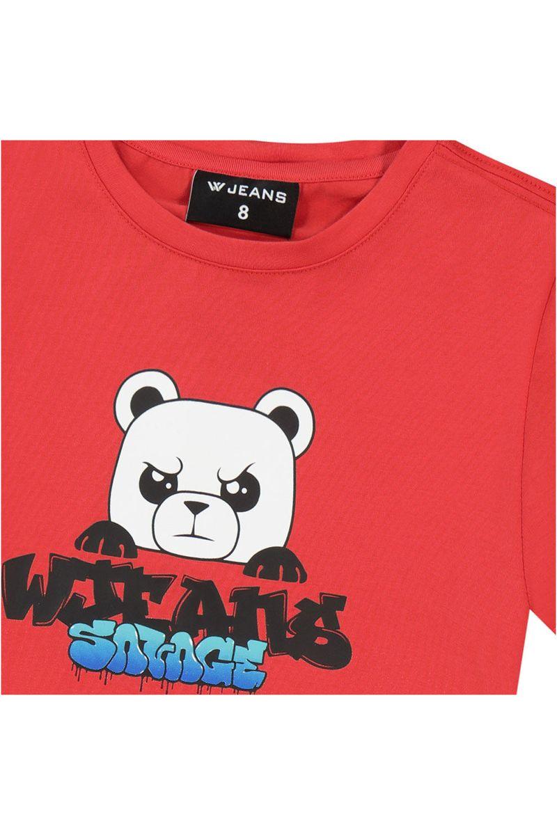 חולצת טי שרט W JEANS הדפס דובי לילדים