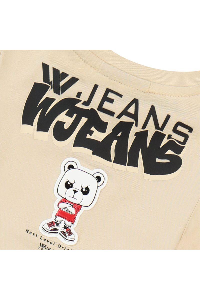חולצת טי שרט W JEANS הדפס דובי לתינוקות