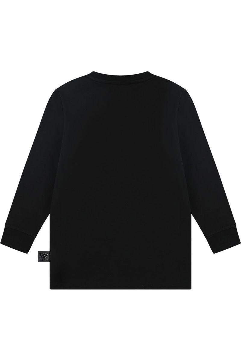 חולצת טי שרט W JEANS ארוכה סמיילי בלהבות לילדים