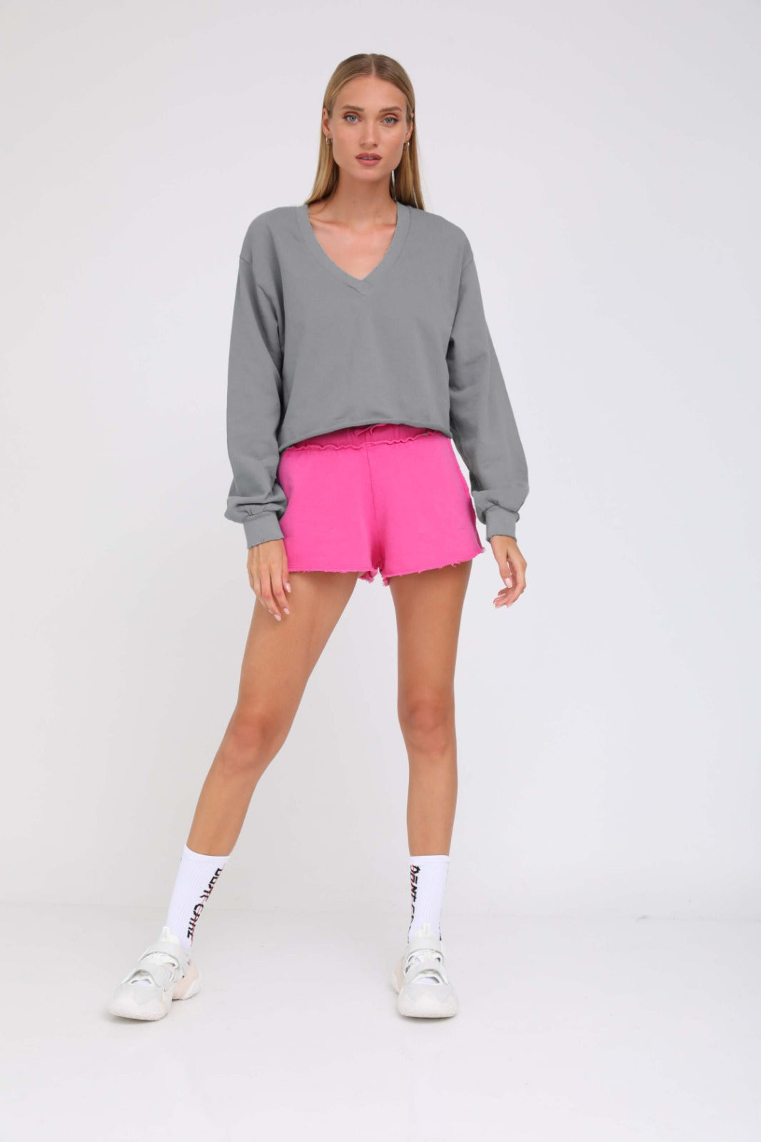 קרופ טופ pure אפור