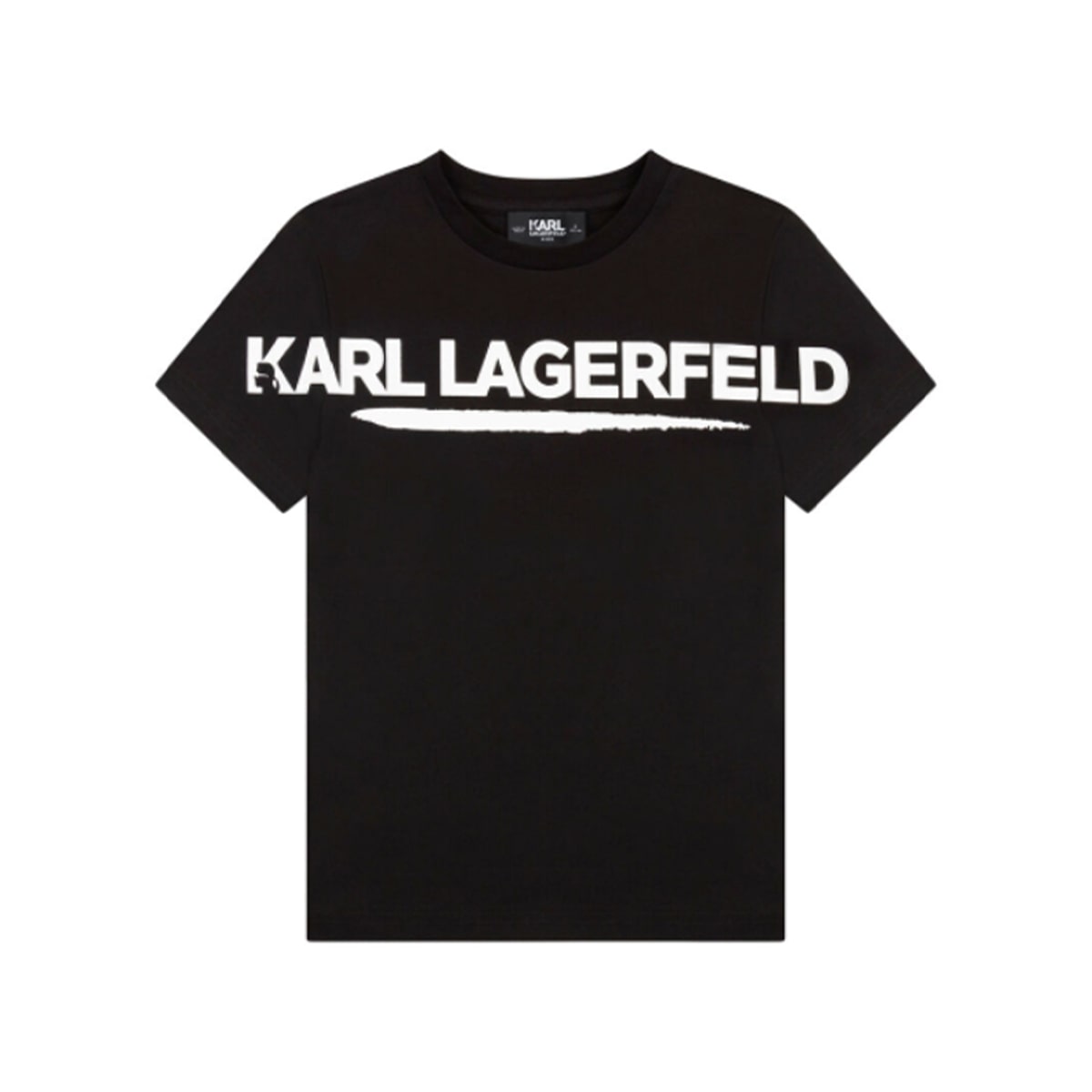 חולצת טישירט שרוול קצר KARL LAGERFELD לוגו רחב לילדים