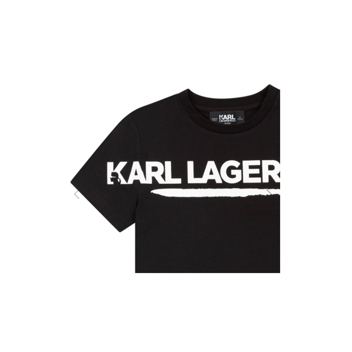 חולצת טישירט שרוול קצר KARL LAGERFELD לוגו רחב לילדים