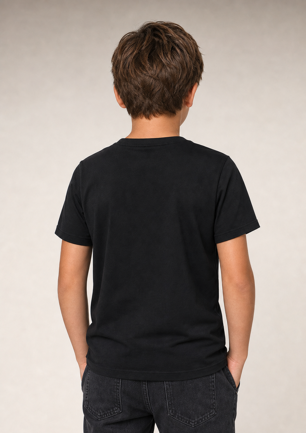 Replay boys black basic tee back