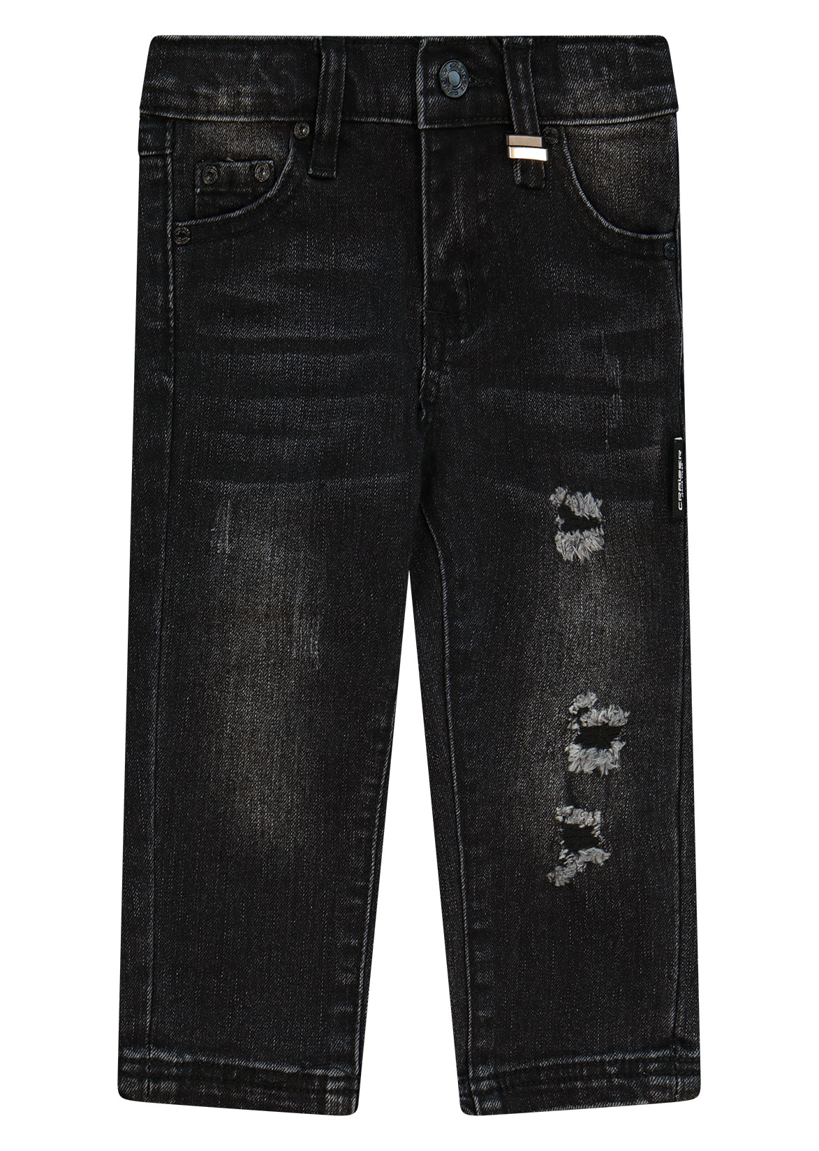 מכנסי ג'ינס CRAISER בשטיפה כהה ושפשופים עדינים לילדים