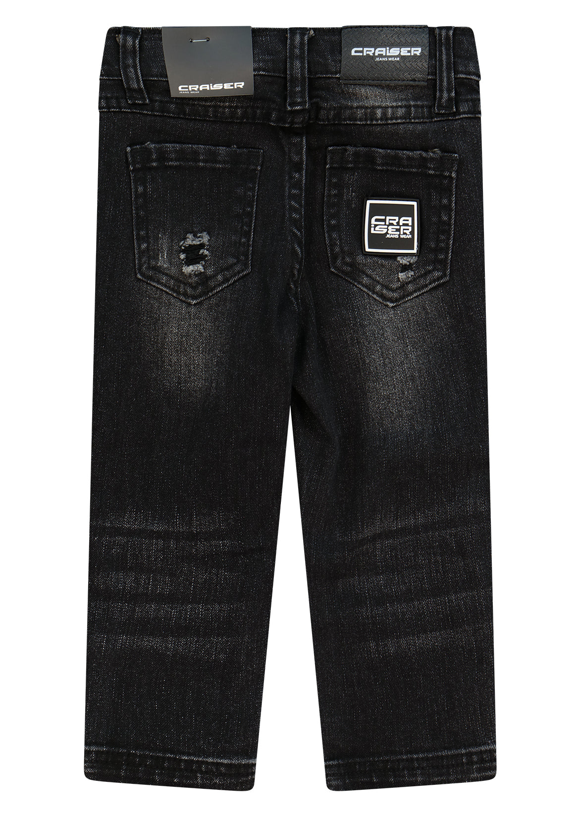 מכנסי ג'ינס CRAISER בשטיפה כהה ושפשופים עדינים לילדים