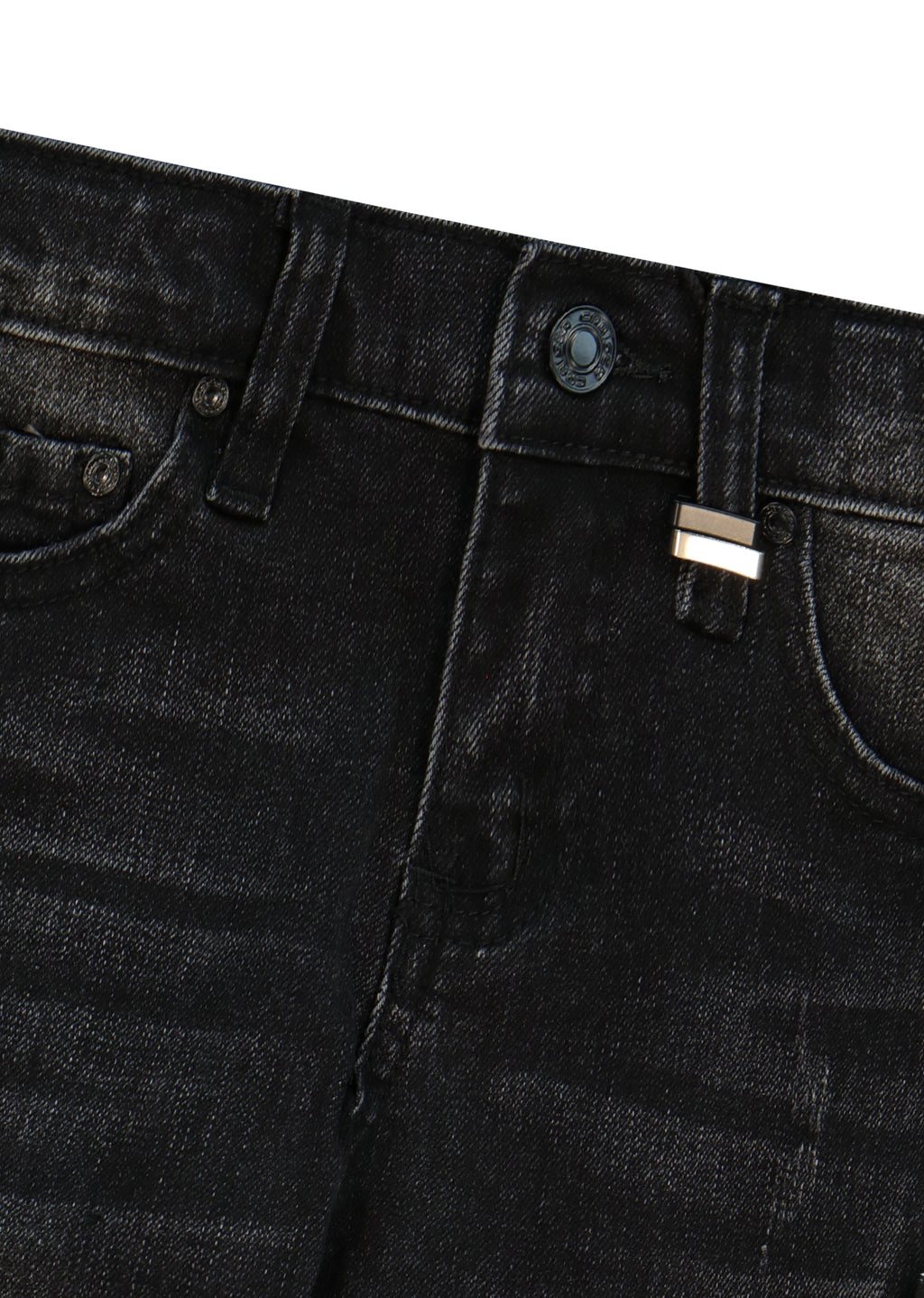 מכנסי ג'ינס CRAISER בשטיפה כהה ושפשופים עדינים לתינוקות BLACK / 3-6M