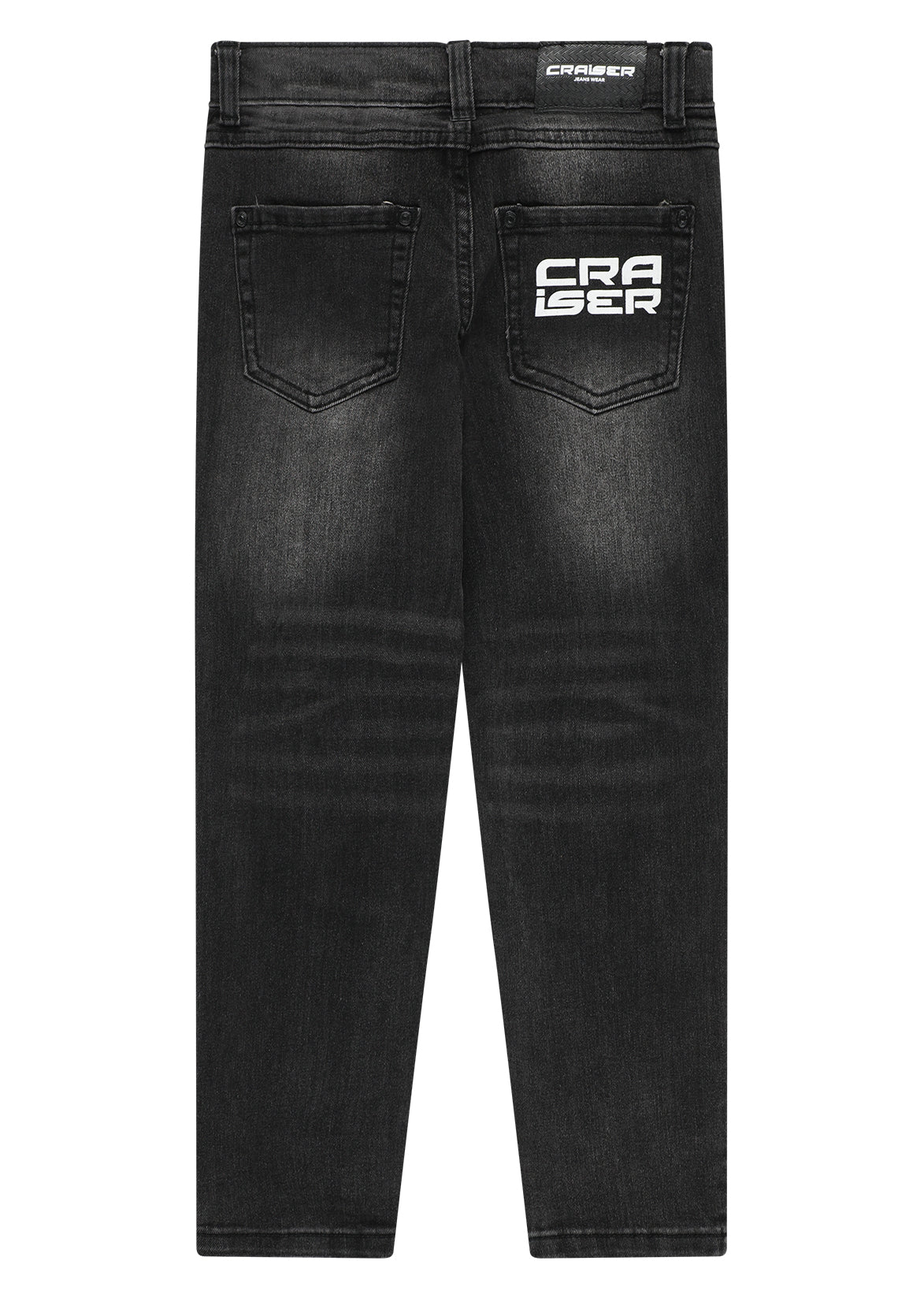 מכנסי ג'ינס CRAISER בעיצוב ממותג לילדים BLACK / 4Y