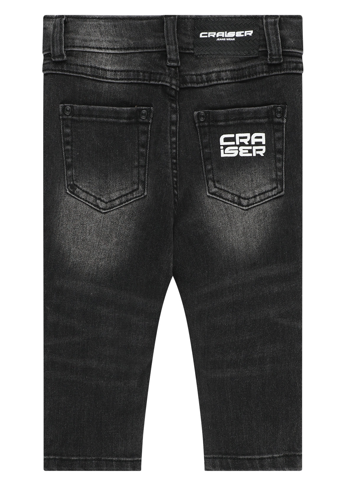 מכנסי ג'ינס CRAISER בעיצוב ממותג לתינוקות BLACK / 3-6M