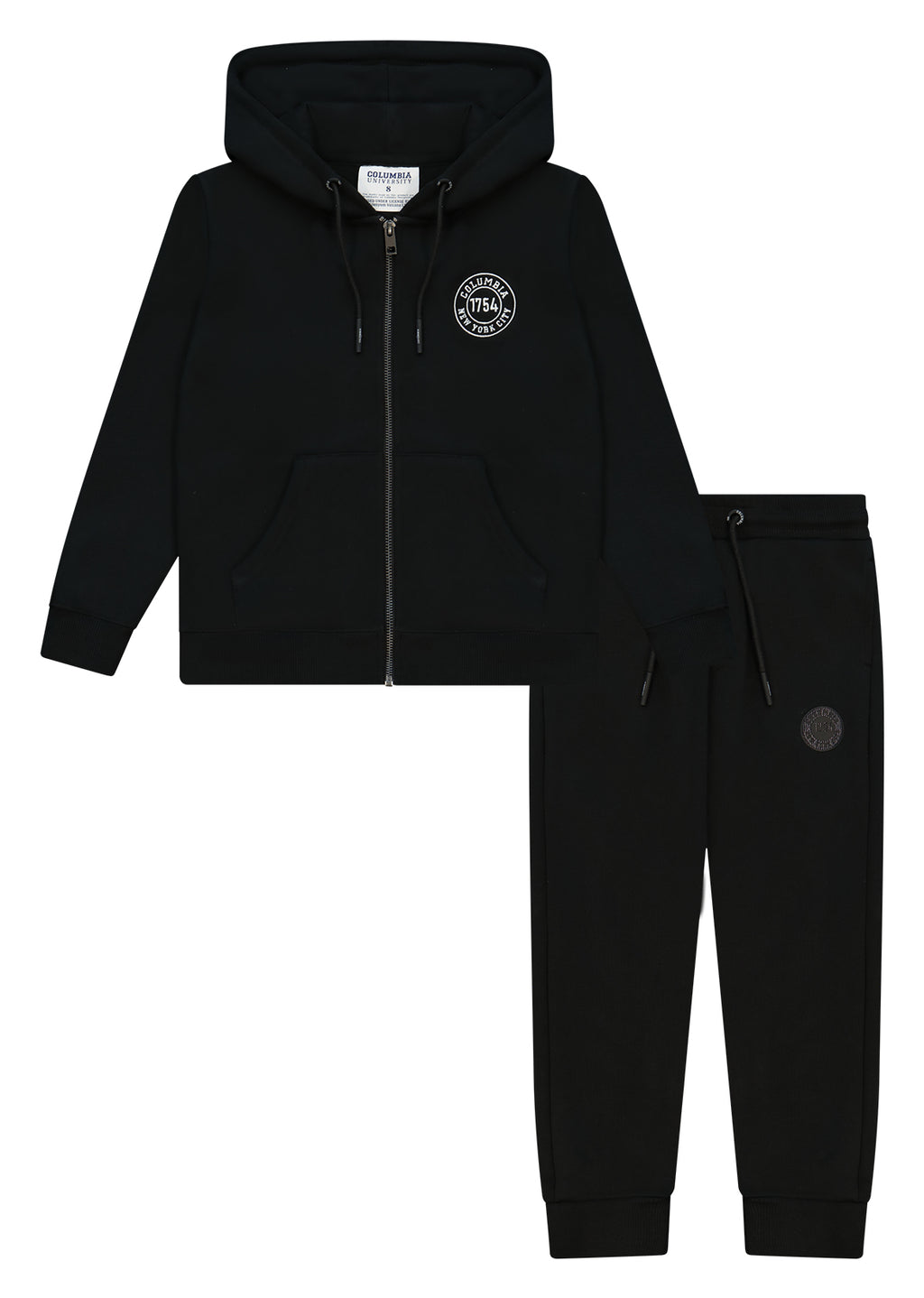 חליפת טרנינג COLUMBIA לוגו באמצע לילדים BLACK / 2Y