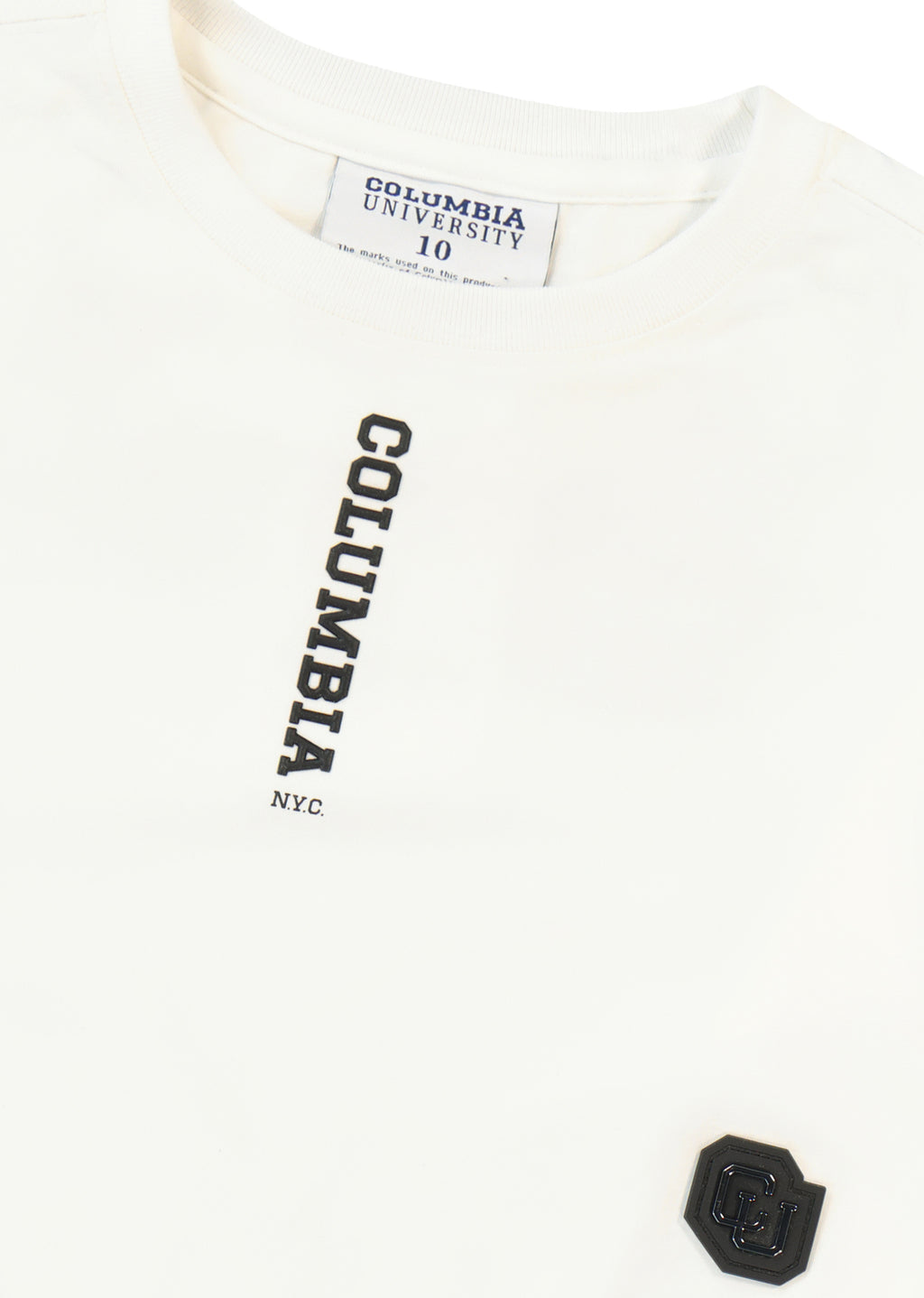 חולצת טישירט COLUMBIA לוגו מותג בצד לילדים WHITE / 2Y