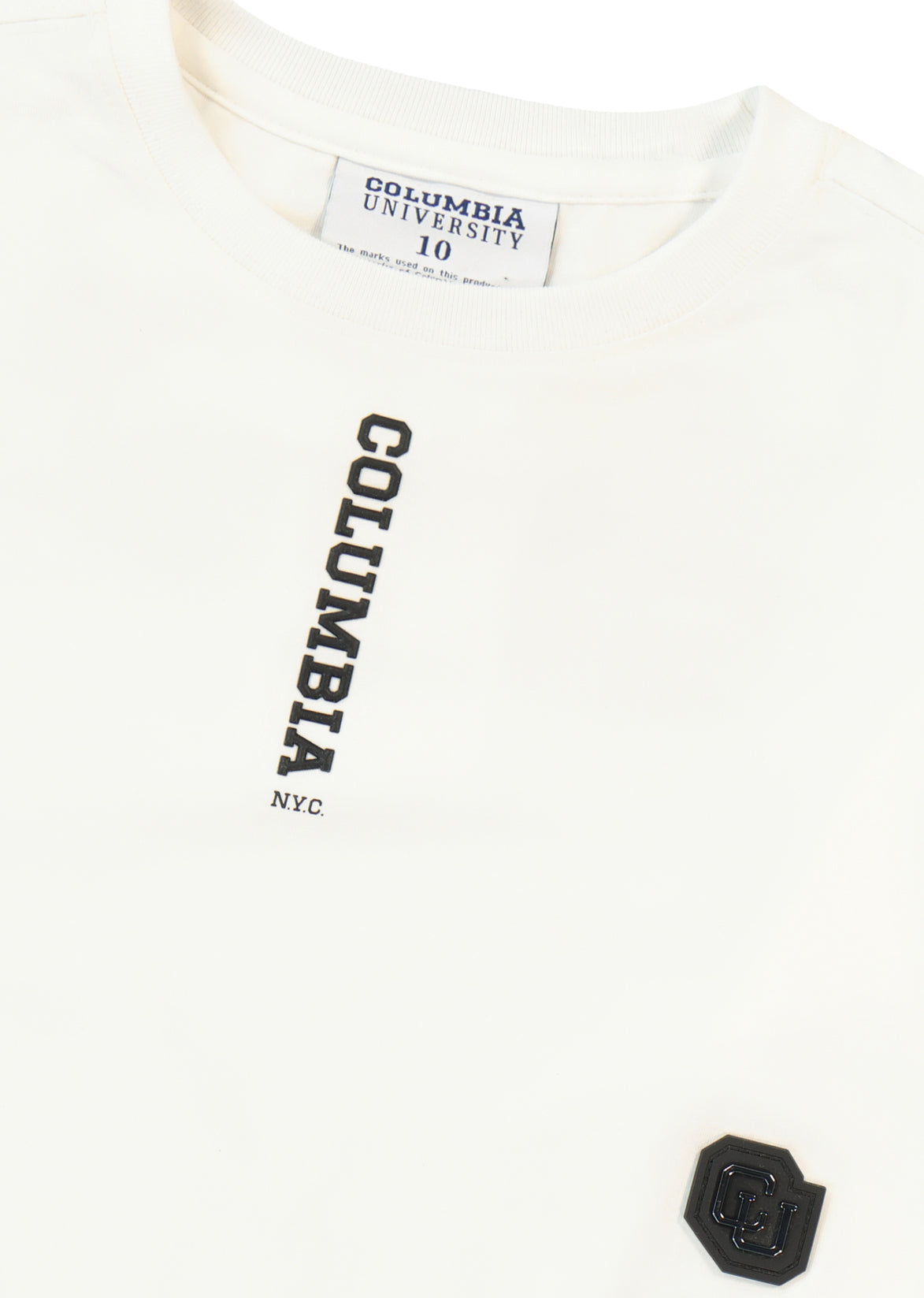 חולצת טישירט COLUMBIA לוגו מותג בצד לילדים WHITE / 2Y