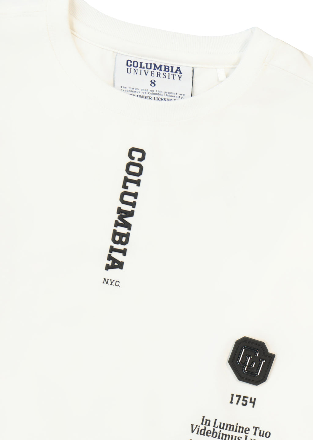 חולצת טישירט COLUMBIA לוגו מותג בצד לילדים WHITE / 2Y