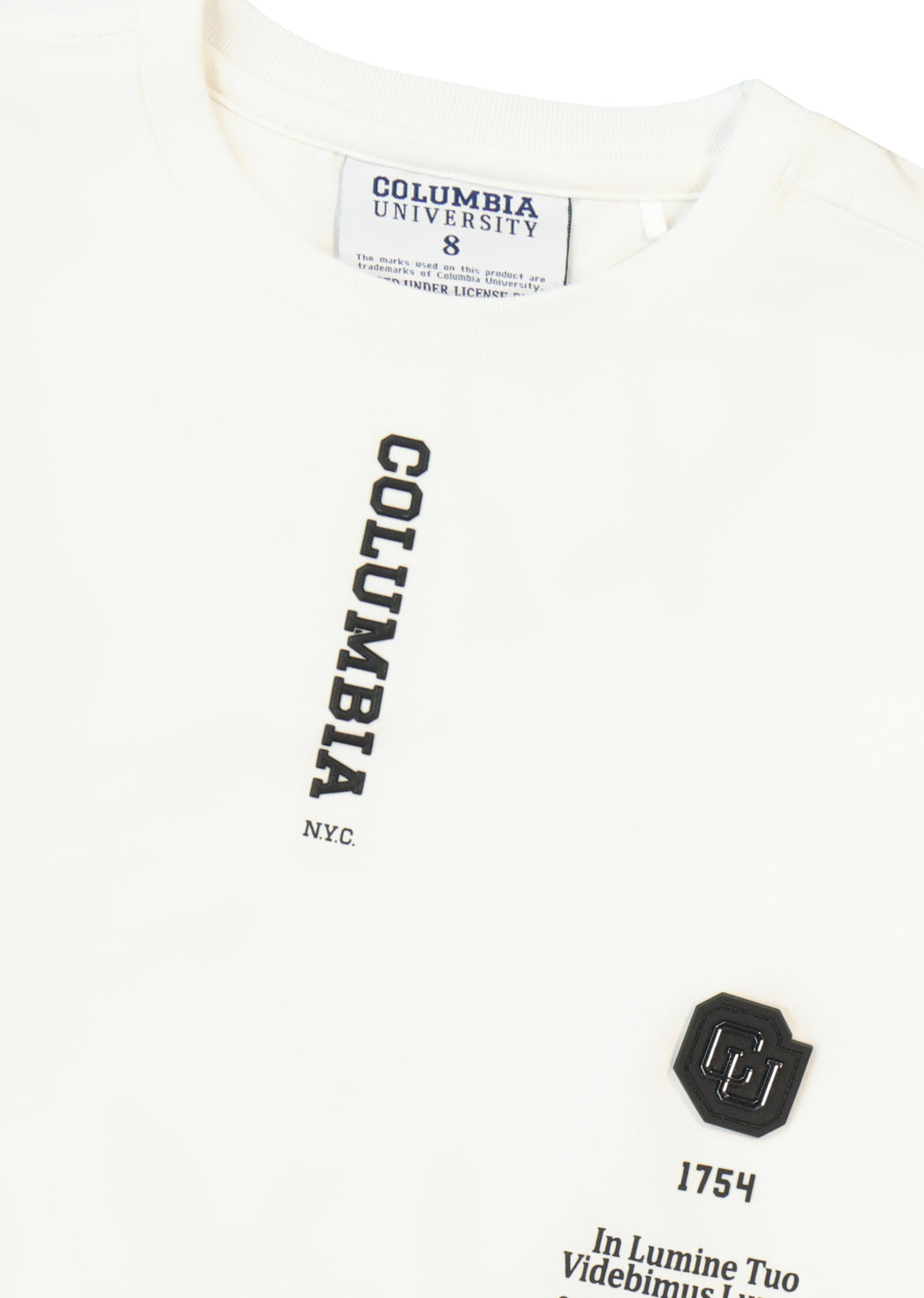 חולצת טישירט COLUMBIA לוגו מותג בצד לילדים WHITE / 2Y