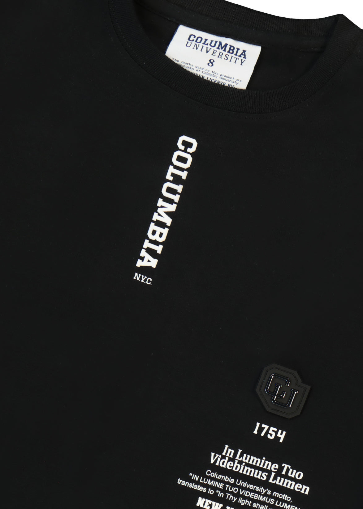 חולצת טישירט COLUMBIA לוגו מותג בצד לילדים BLACK / 2Y