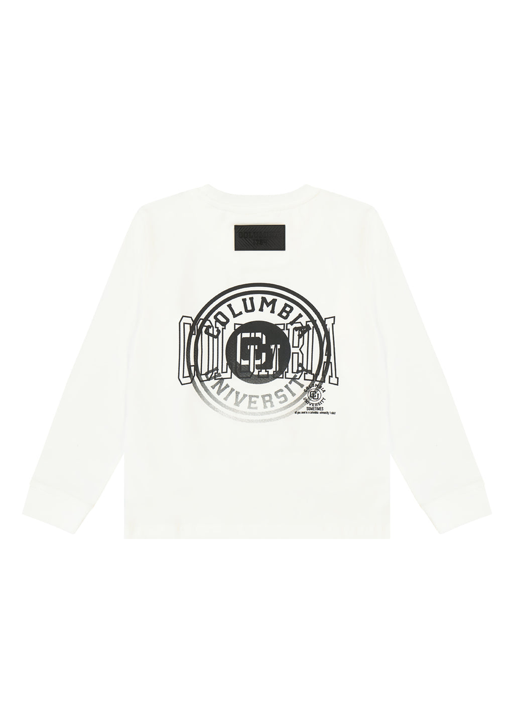 חולצת טישירט COLUMBIA לוגו מותג בגב לילדים WHITE / 2Y