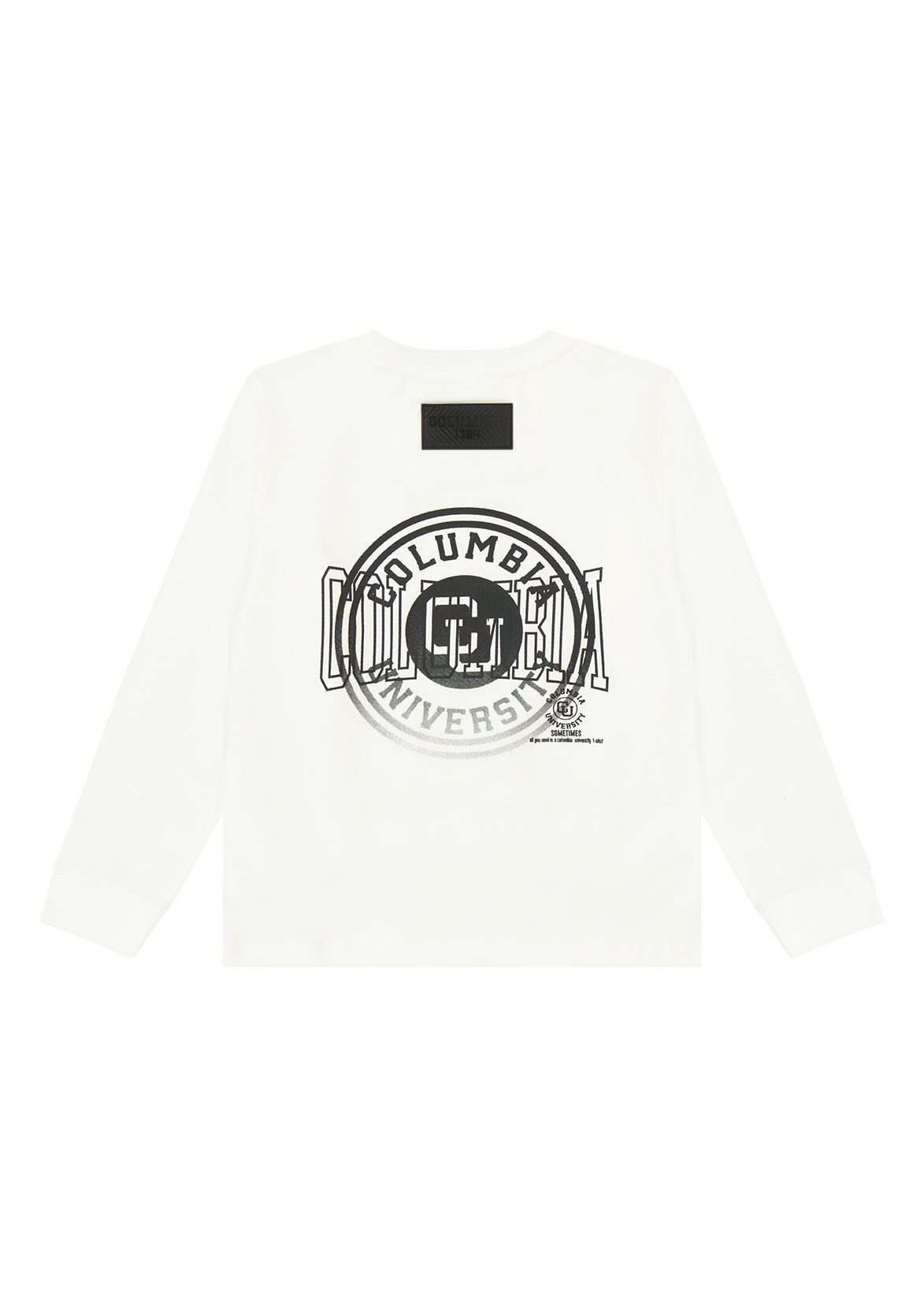 חולצת טישירט COLUMBIA לוגו מותג בגב לילדים WHITE / 2Y