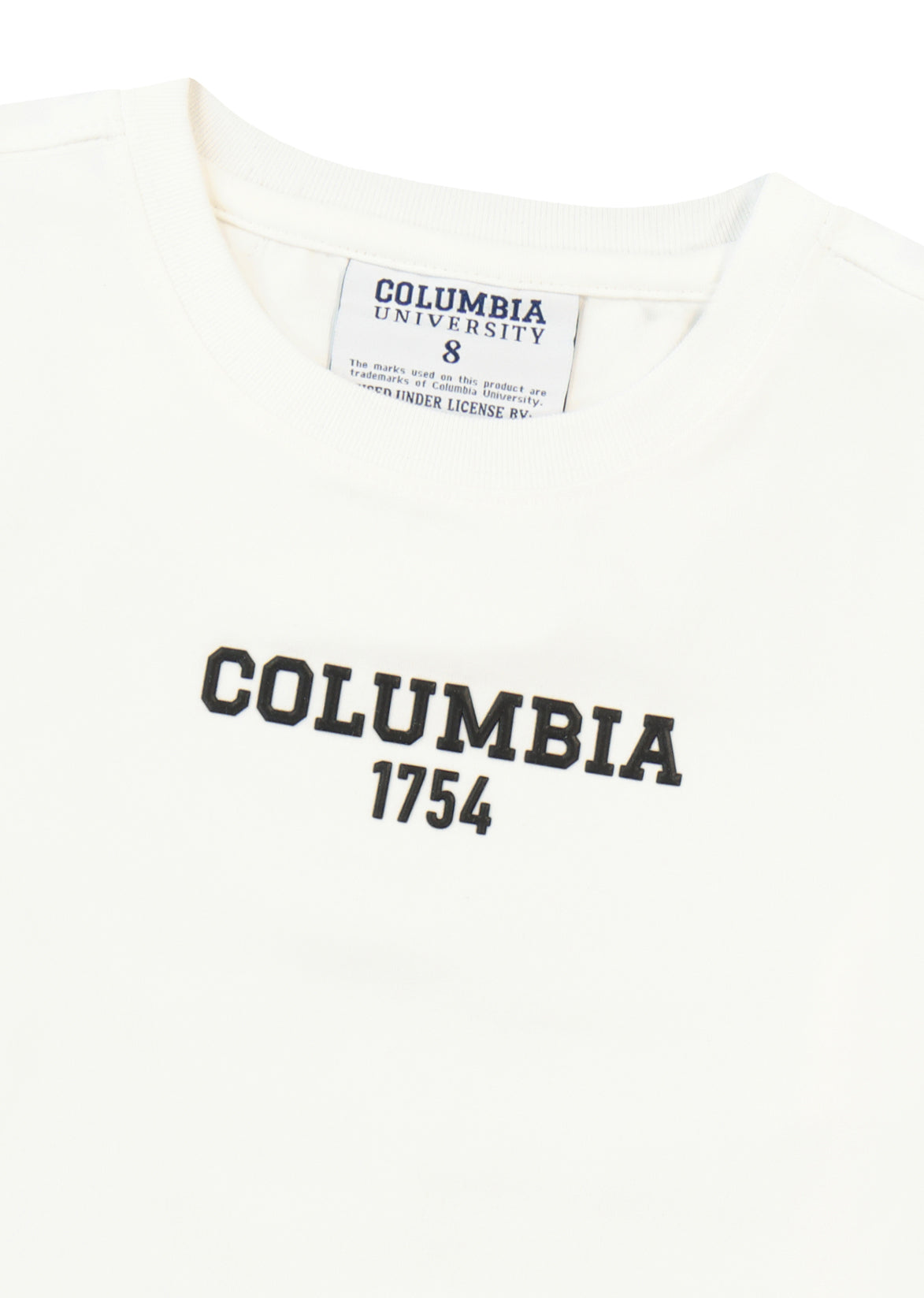 חולצת טישירט COLUMBIA לוגו מותג בגב לילדים WHITE / 2Y