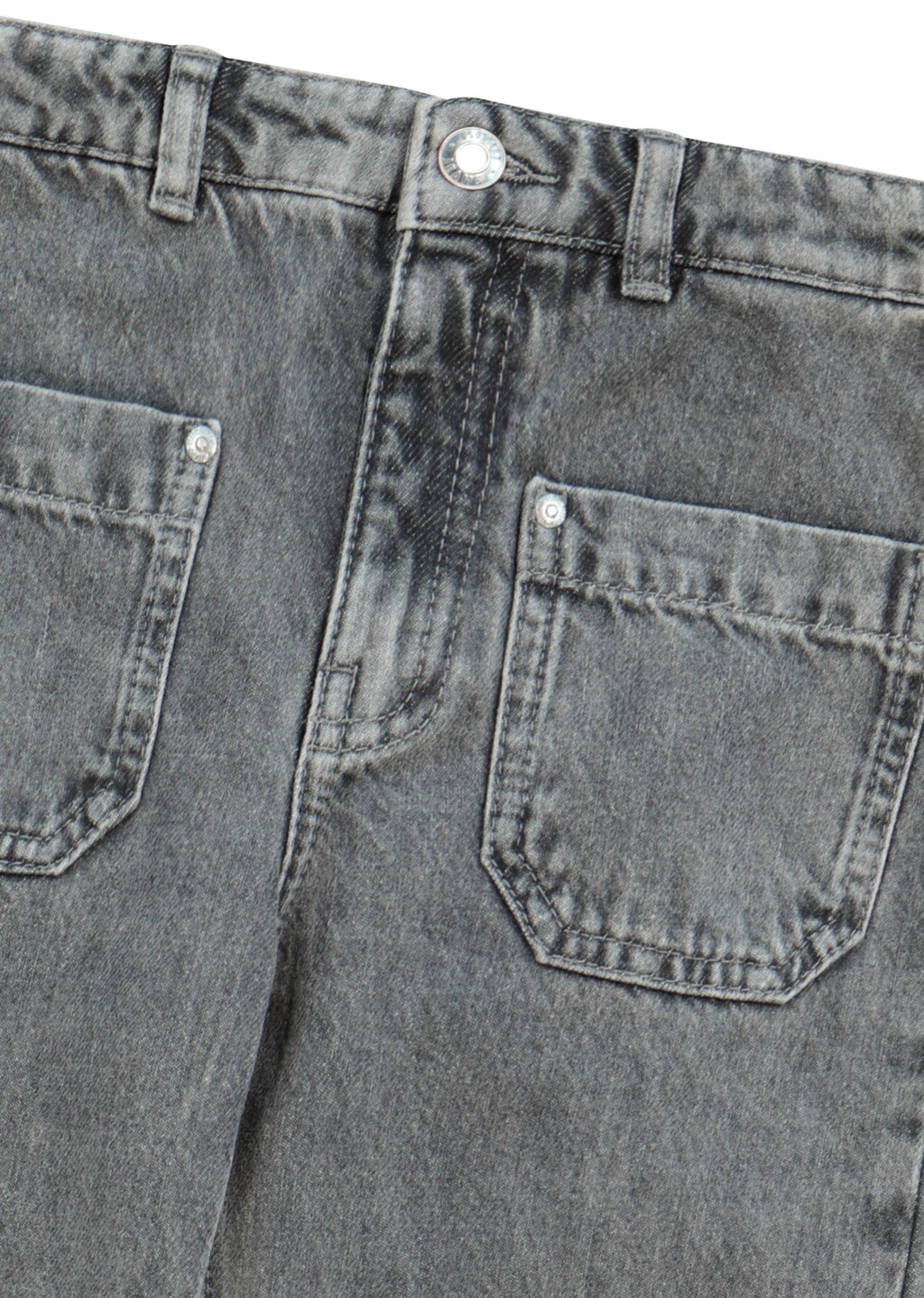 מכנסי ג'ינס HUGO רחבים לילדות Gray / 4Y