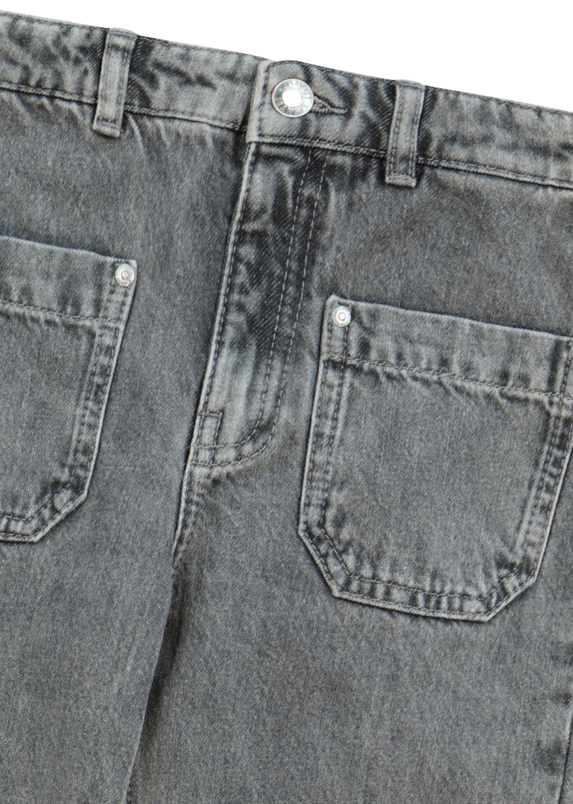 מכנסי ג'ינס HUGO רחבים לילדות Gray / 4Y