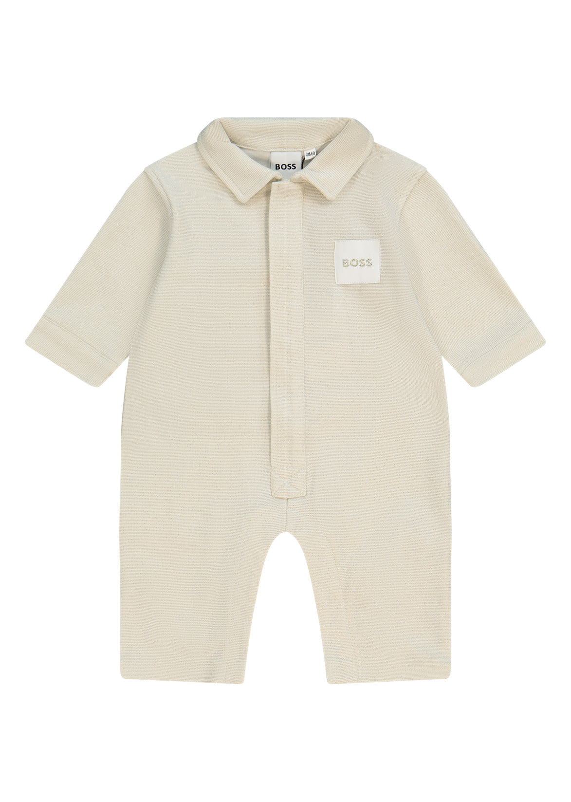 אוברול NB BOSS לוגו ריבוע בצד קטן לתינוקות Yellow / 01M