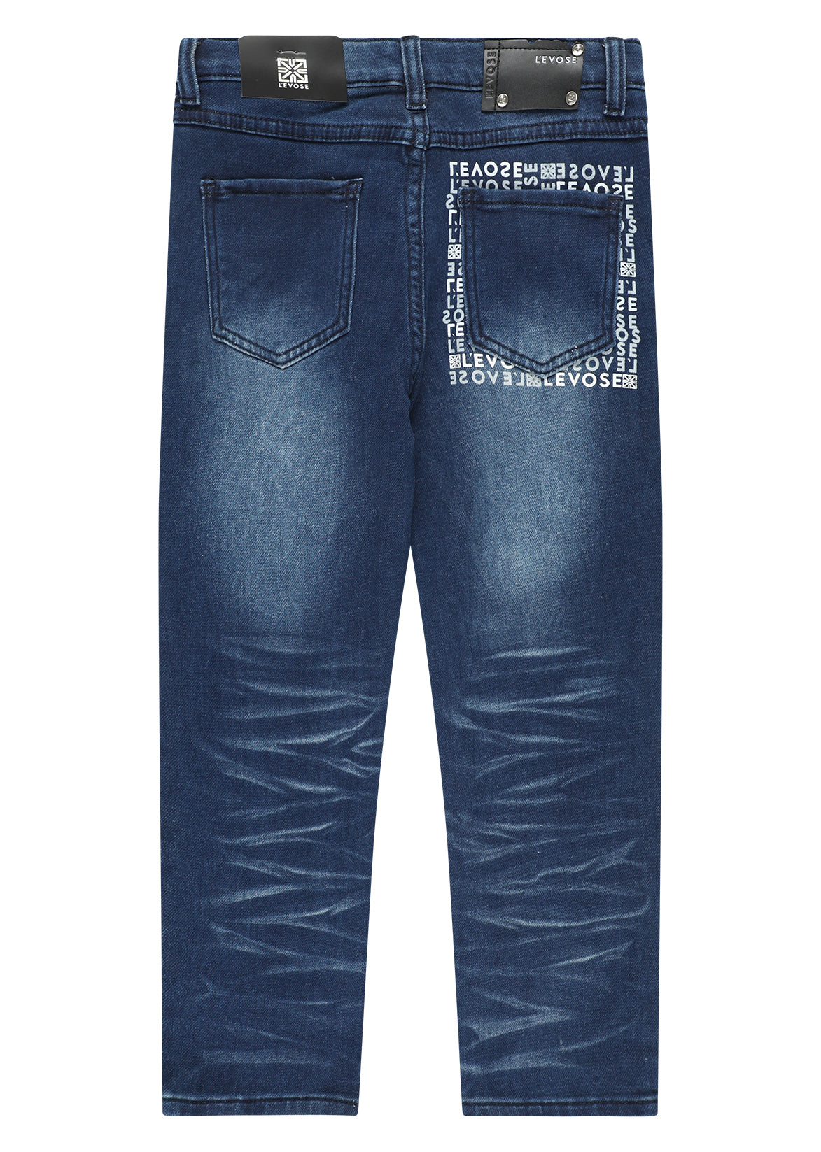 מכנסי גינס LEVOSE ג'ינס ווש מגוון לילדים BLUE / 2Y