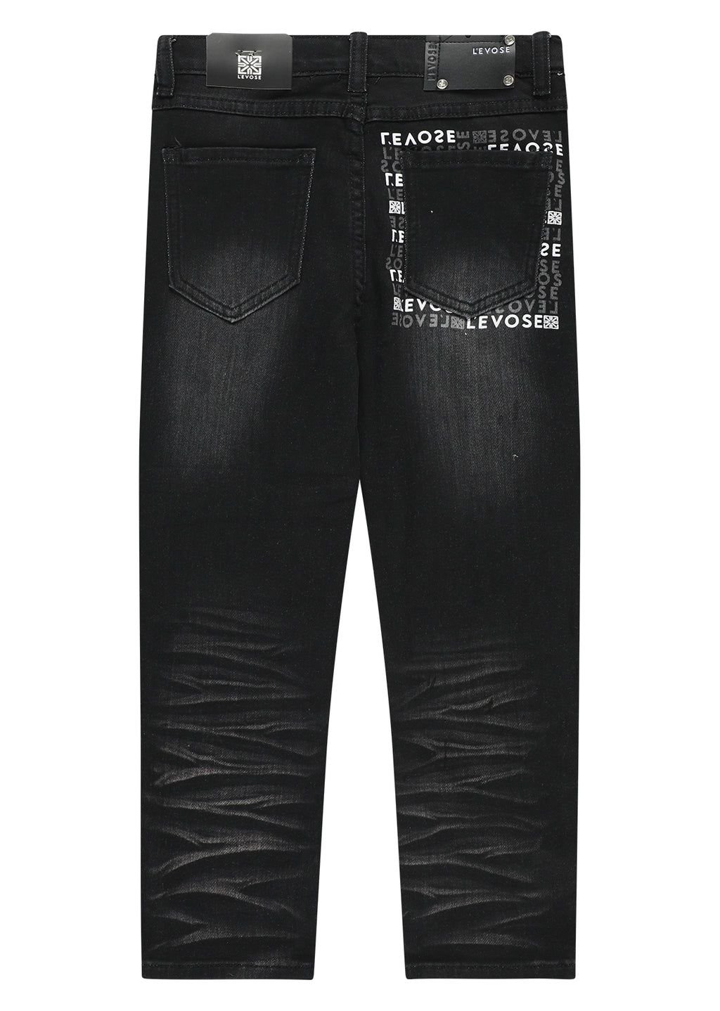 מכנסי גינס LEVOSE ג'ינס ווש מגוון לילדים BLACK / 2Y