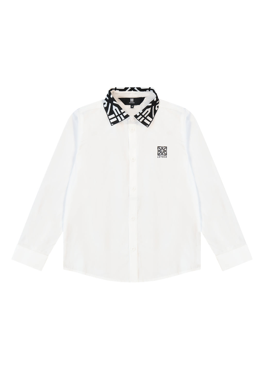 חולצות מכופתרות LEVOSE קטיפה לילדים WHITE / 2Y