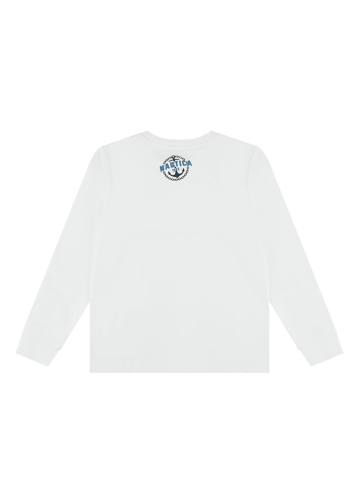 חולצת טישרט NAUTICA בעיצוב ממותג לילדים WHITE / 2Y