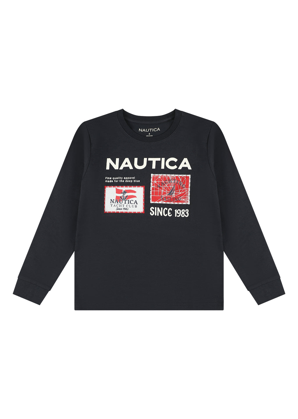 חולצת טישרט NAUTICA בסטייל קז׳ואל לילדים PURPLE / 2Y