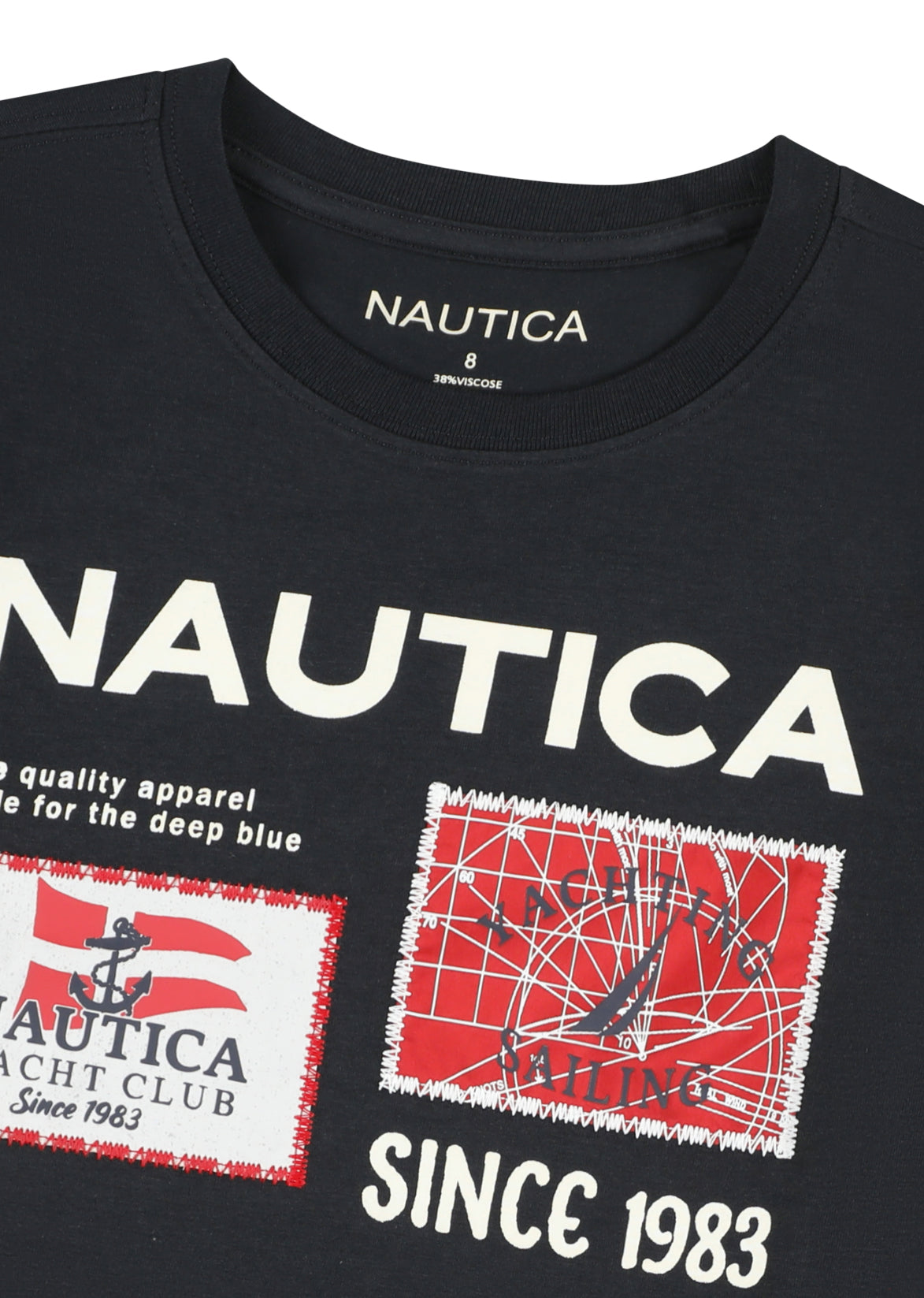 חולצת טישרט NAUTICA בסטייל קז׳ואל לילדים PURPLE / 2Y