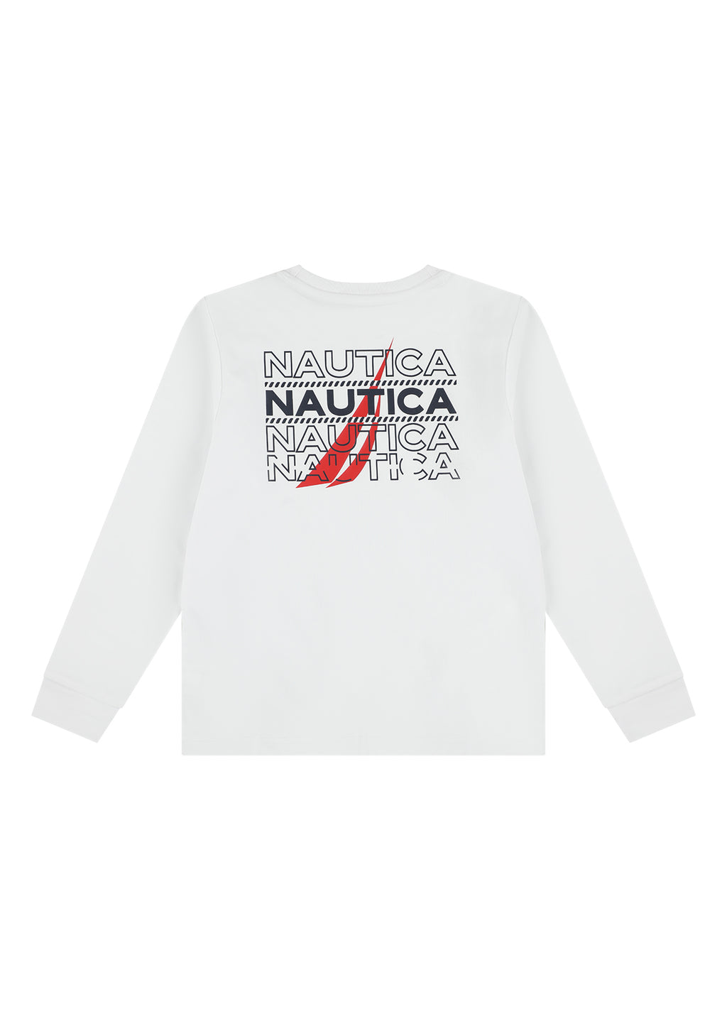 חולצת טישרט NAUTICA במראה יומיומי לילדים WHITE / 2Y