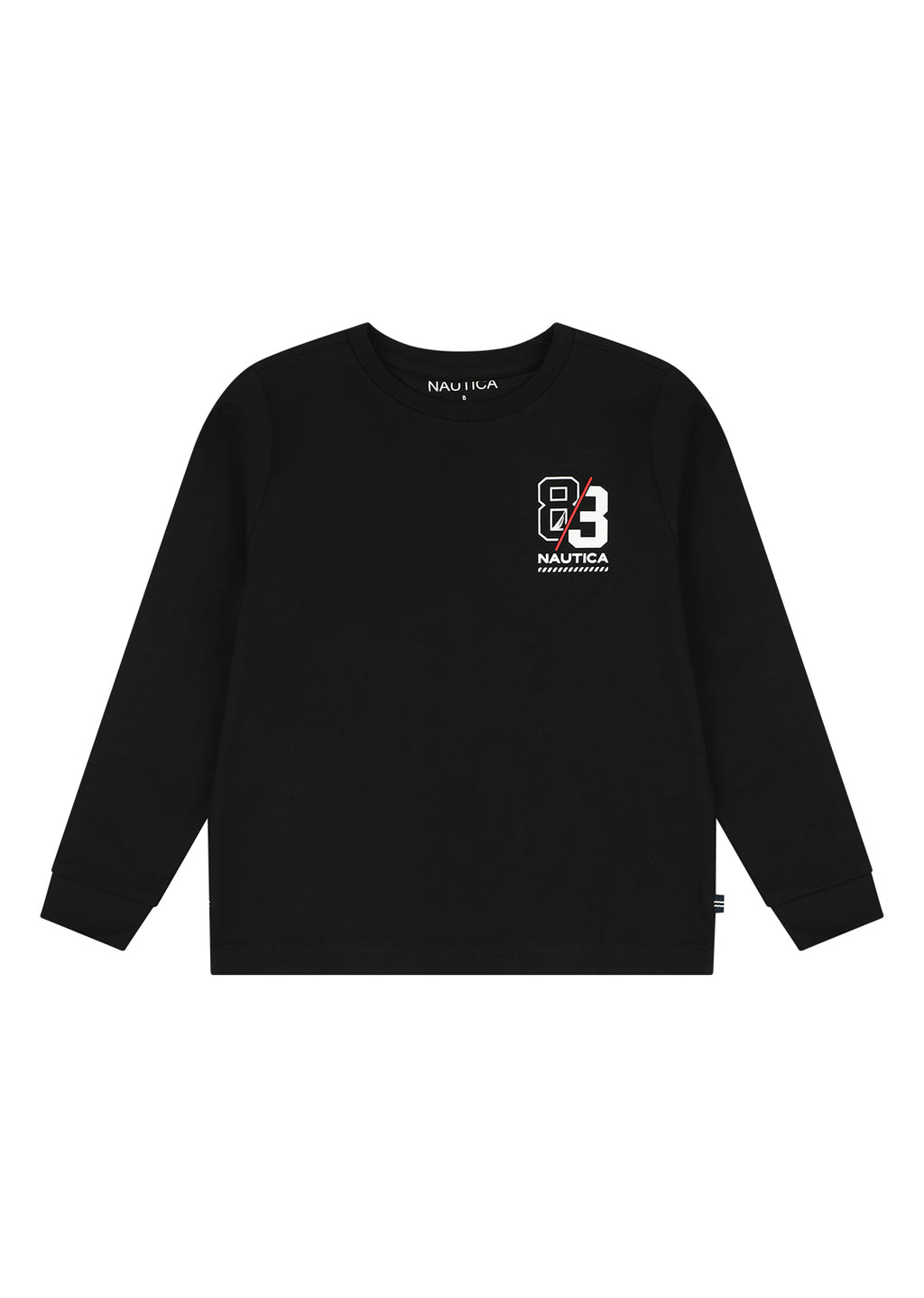 חולצת טישרט NAUTICA במראה יומיומי לילדים BLACK / 2Y
