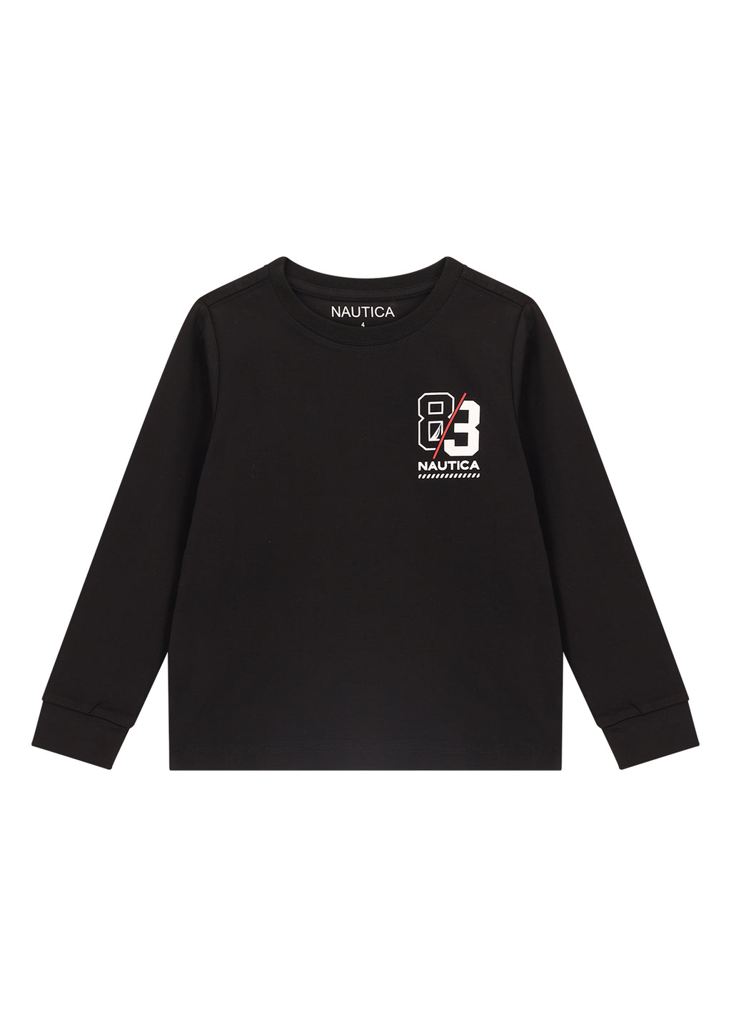 חולצת טישרט NAUTICA במראה יומיומי לילדים BLACK / 2Y