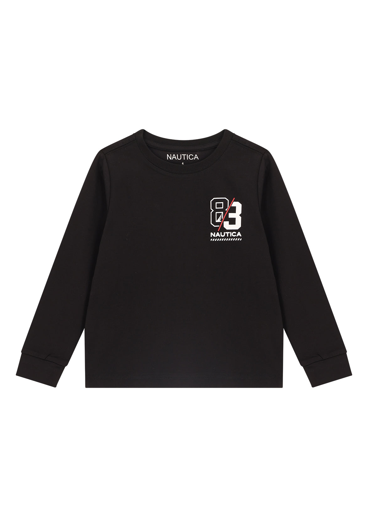 חולצת טישרט NAUTICA במראה יומיומי לילדים BLACK / 2Y