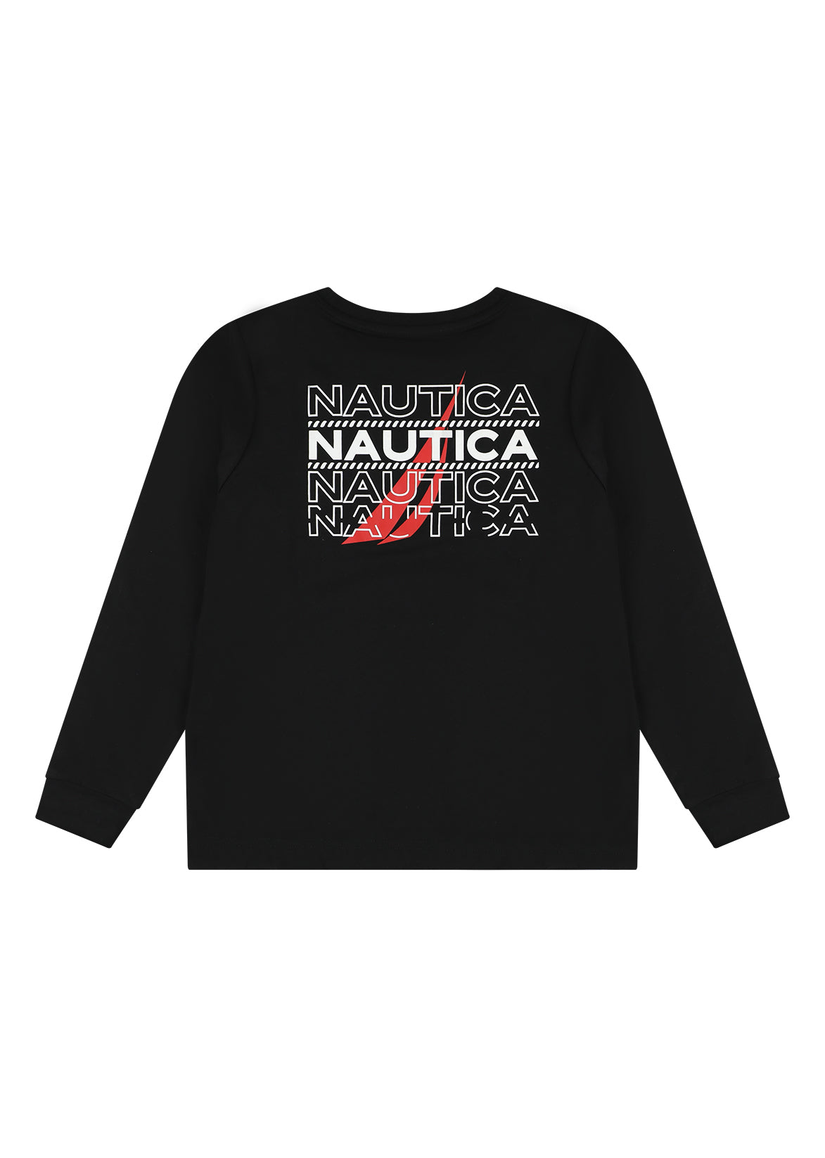 חולצת טישרט NAUTICA במראה יומיומי לילדים BLACK / 2Y