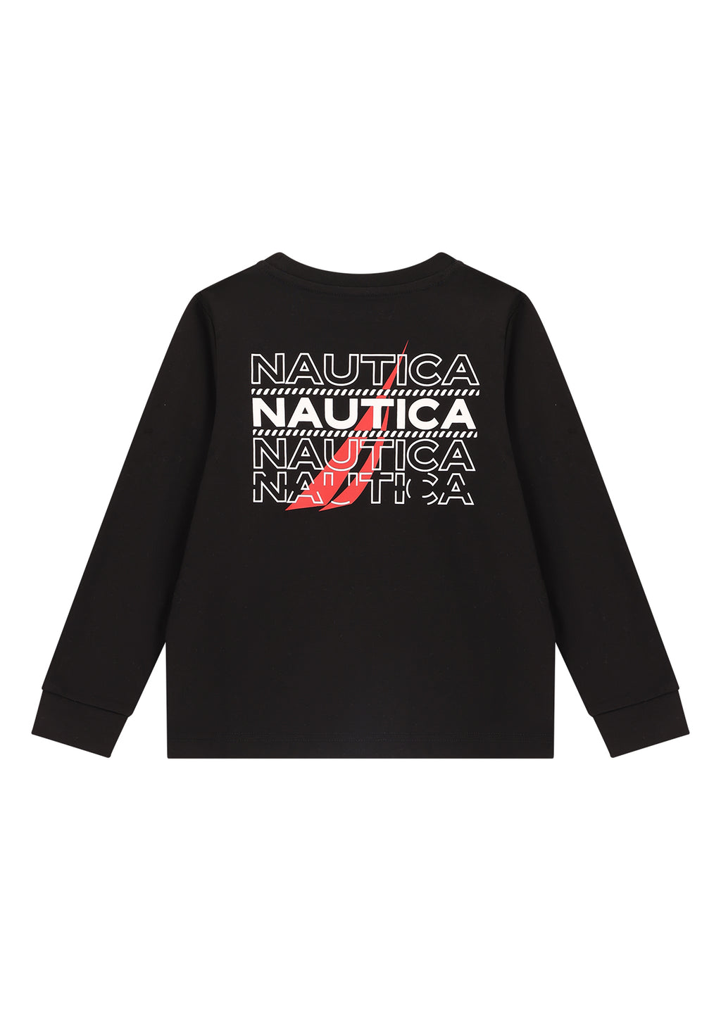 חולצת טישרט NAUTICA במראה יומיומי לילדים BLACK / 2Y