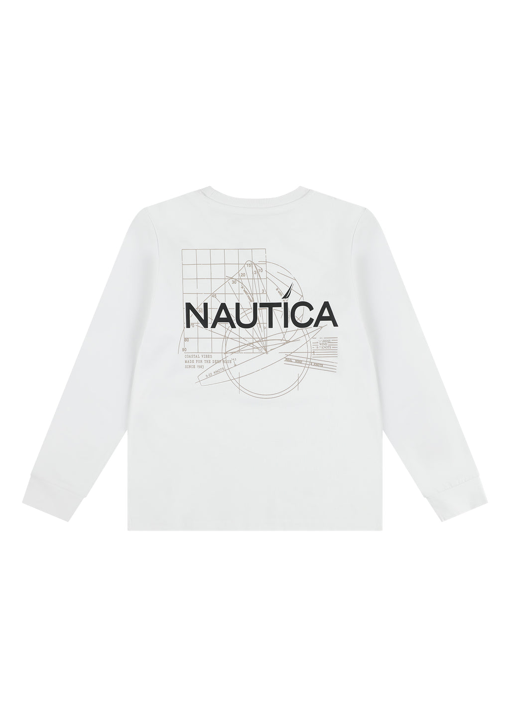 חולצת טישרט NAUTICA בעיצוב קלאסי לילדים WHITE / 2Y