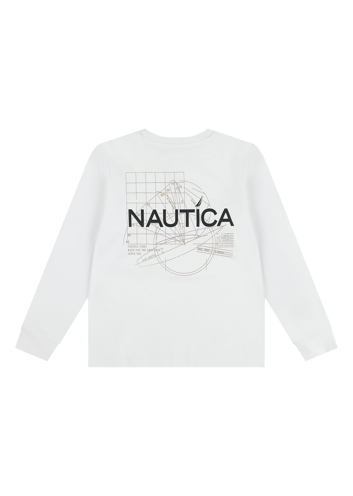 חולצת טישרט NAUTICA בעיצוב קלאסי לילדים WHITE / 2Y