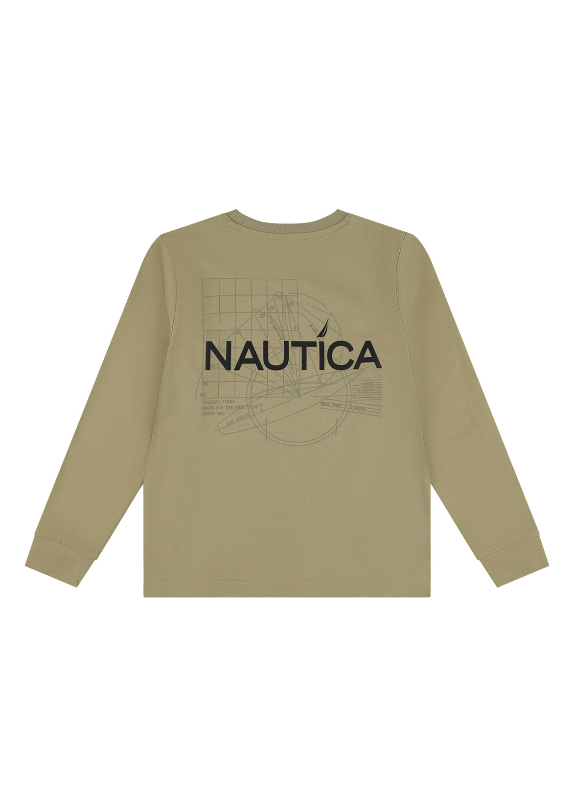 חולצת טישרט NAUTICA בעיצוב קלאסי לילדים BROWN / 2Y