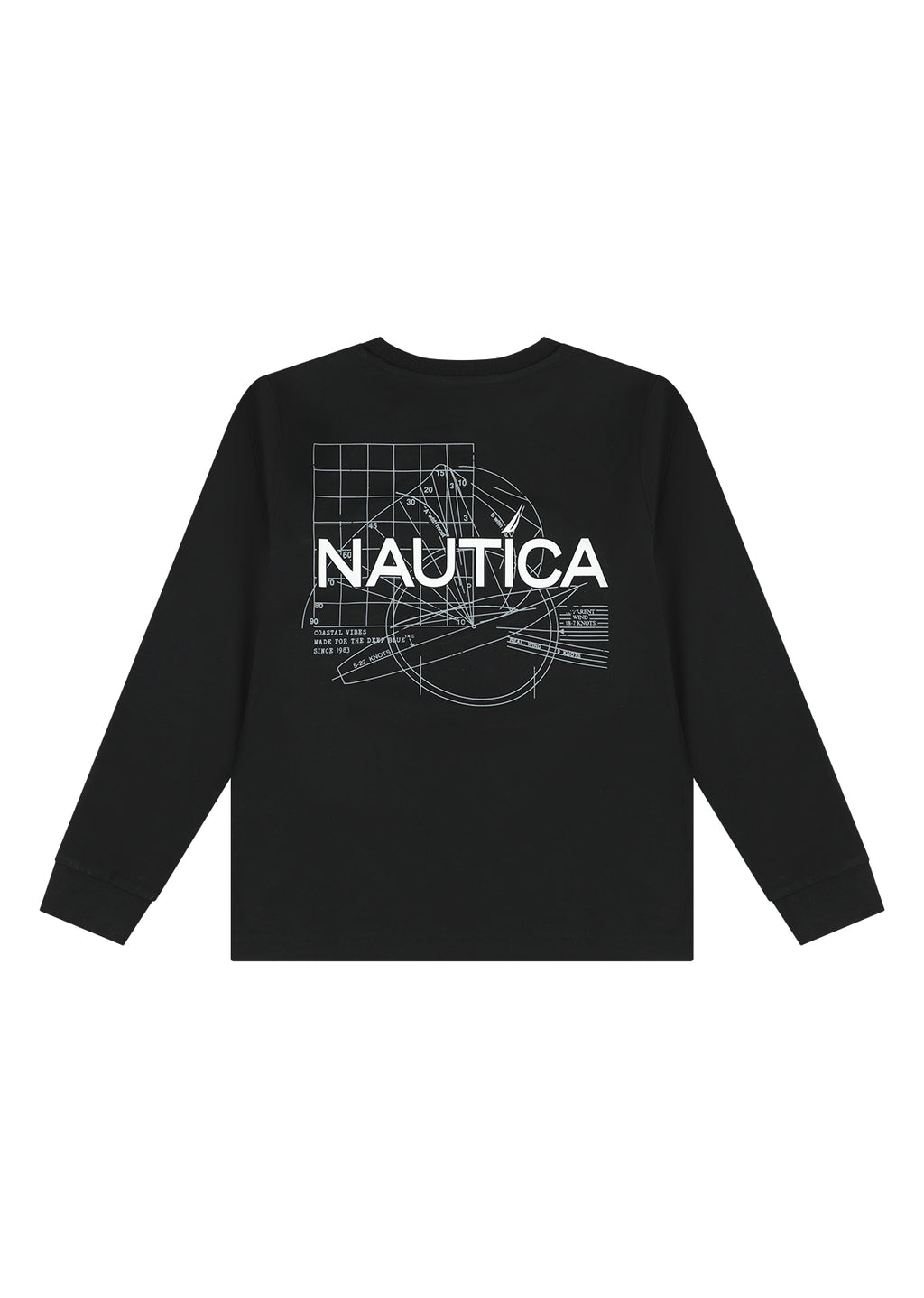חולצת טישרט NAUTICA בעיצוב קלאסי לילדים BLACK / 2Y