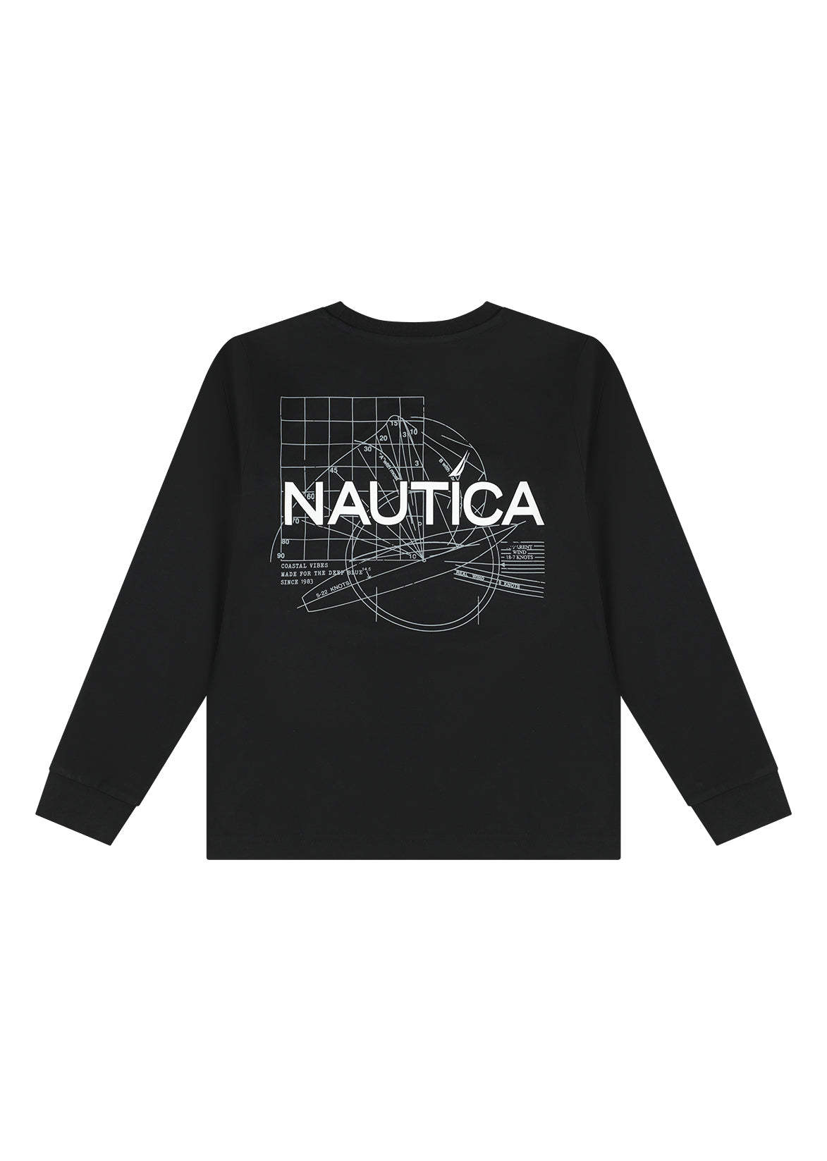 חולצת טישרט NAUTICA בעיצוב קלאסי לילדים BLACK / 2Y