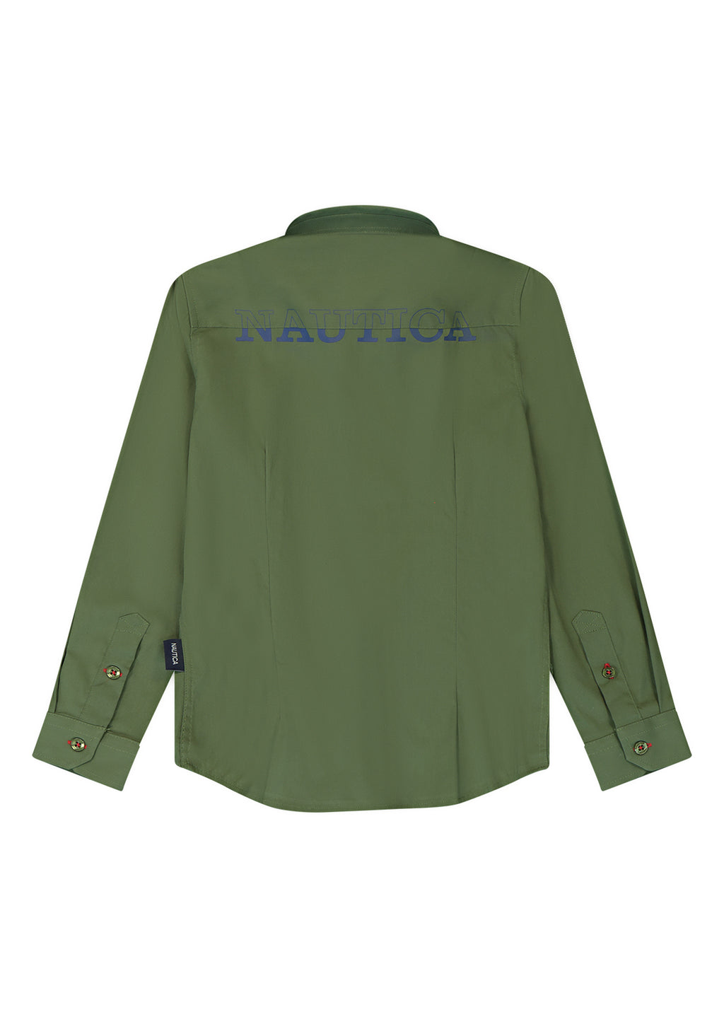 חולצה מכופתרת NAUTICA ממותגת בצד לילדים Green / 2Y