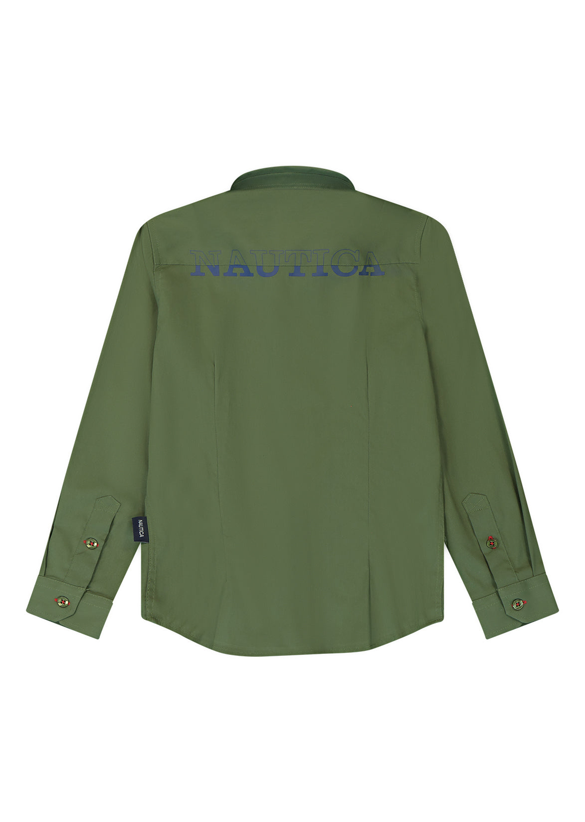 חולצה מכופתרת NAUTICA ממותגת בצד לילדים Green / 2Y