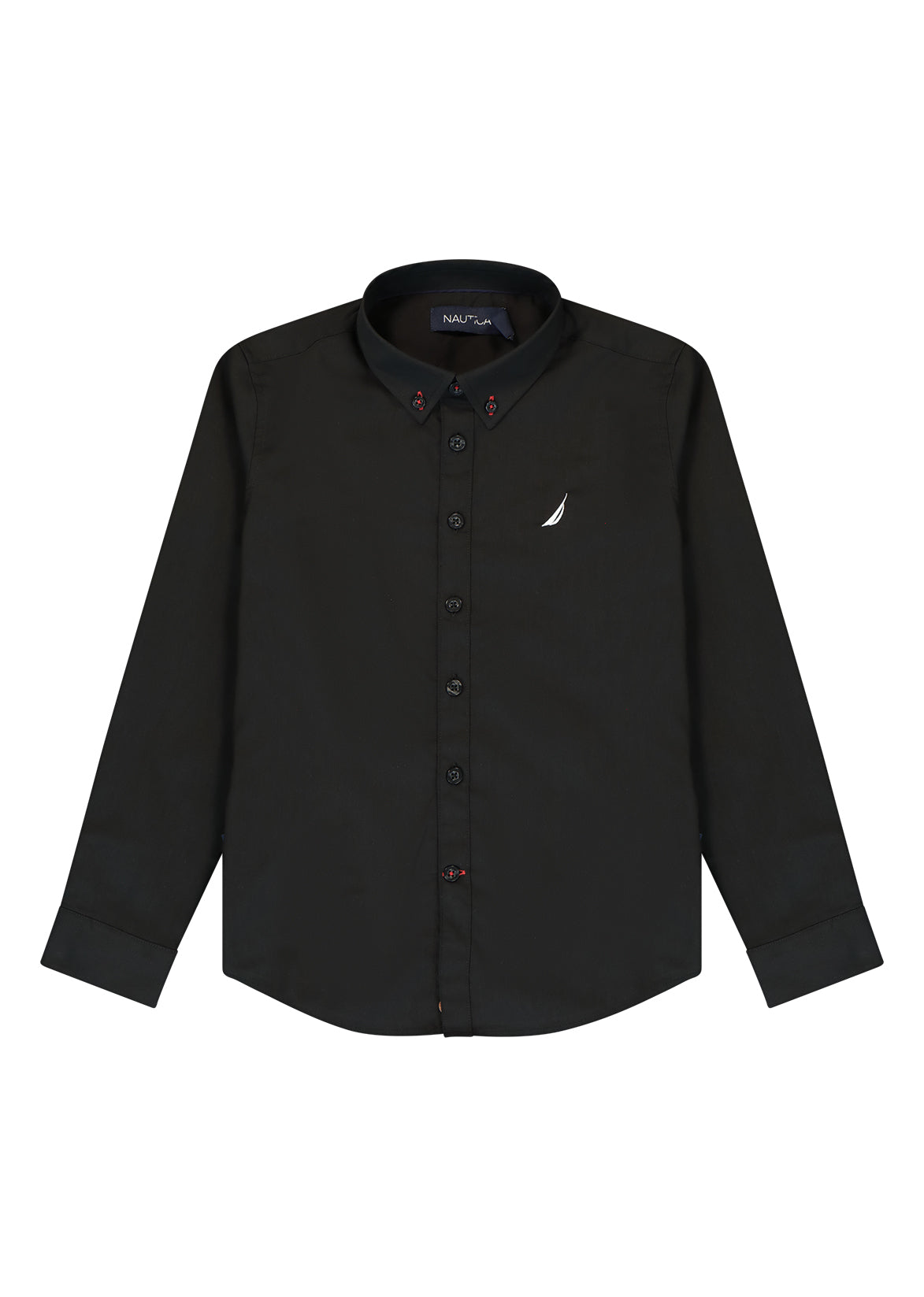 חולצה מכופתרת NAUTICA ממותגת בצד לילדים BLACK / 2Y