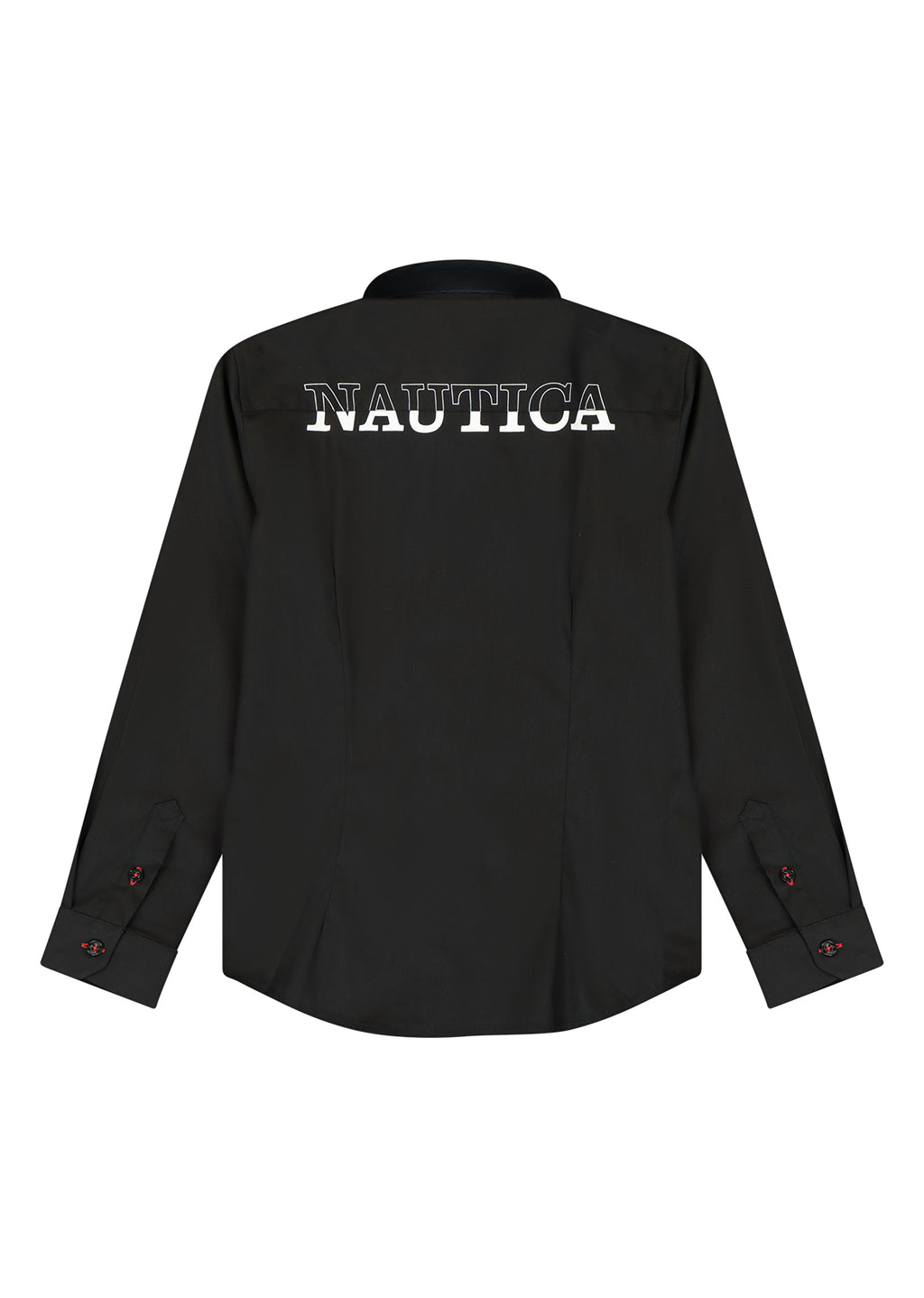 חולצה מכופתרת NAUTICA ממותגת בצד לילדים BLACK / 2Y