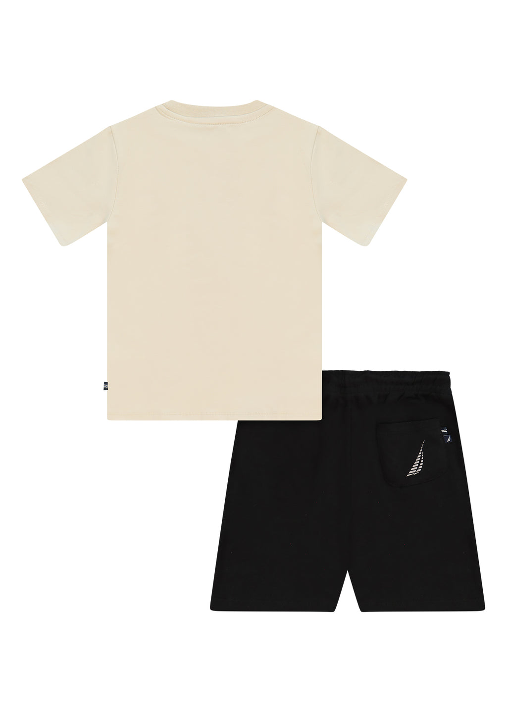 חליפת טריקו NAUTICA בדפוס פסים גרפי לילדים BEIGE / 2Y