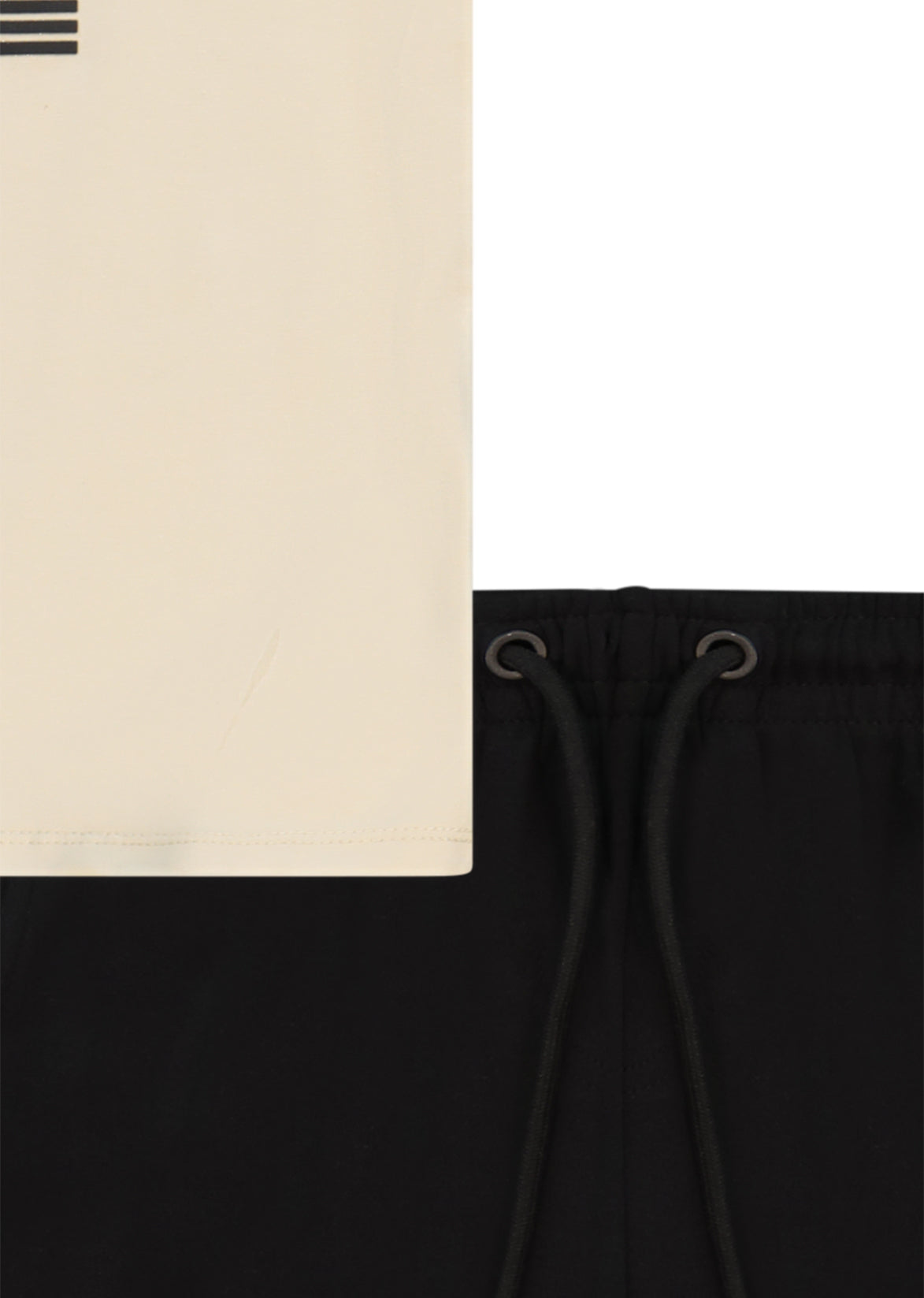 חליפת טריקו NAUTICA בדפוס פסים גרפי לילדים BEIGE / 2Y