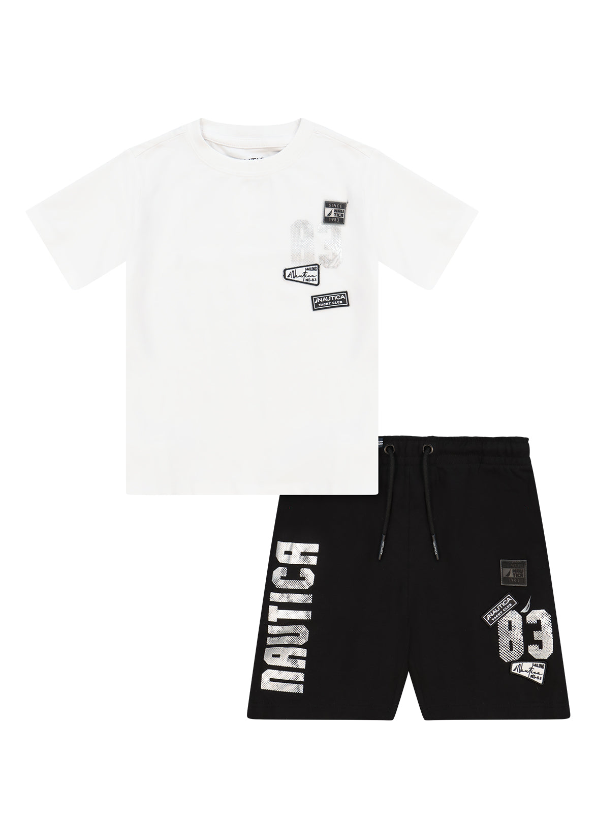 חליפת טריקו NAUTICA בלוגו גדול לילדים WHITE / 2Y