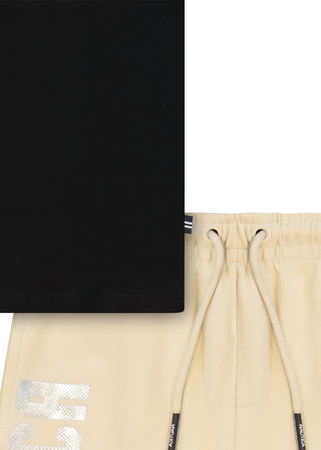 חליפת טריקו NAUTICA בלוגו גדול לילדים BLACK / 2Y