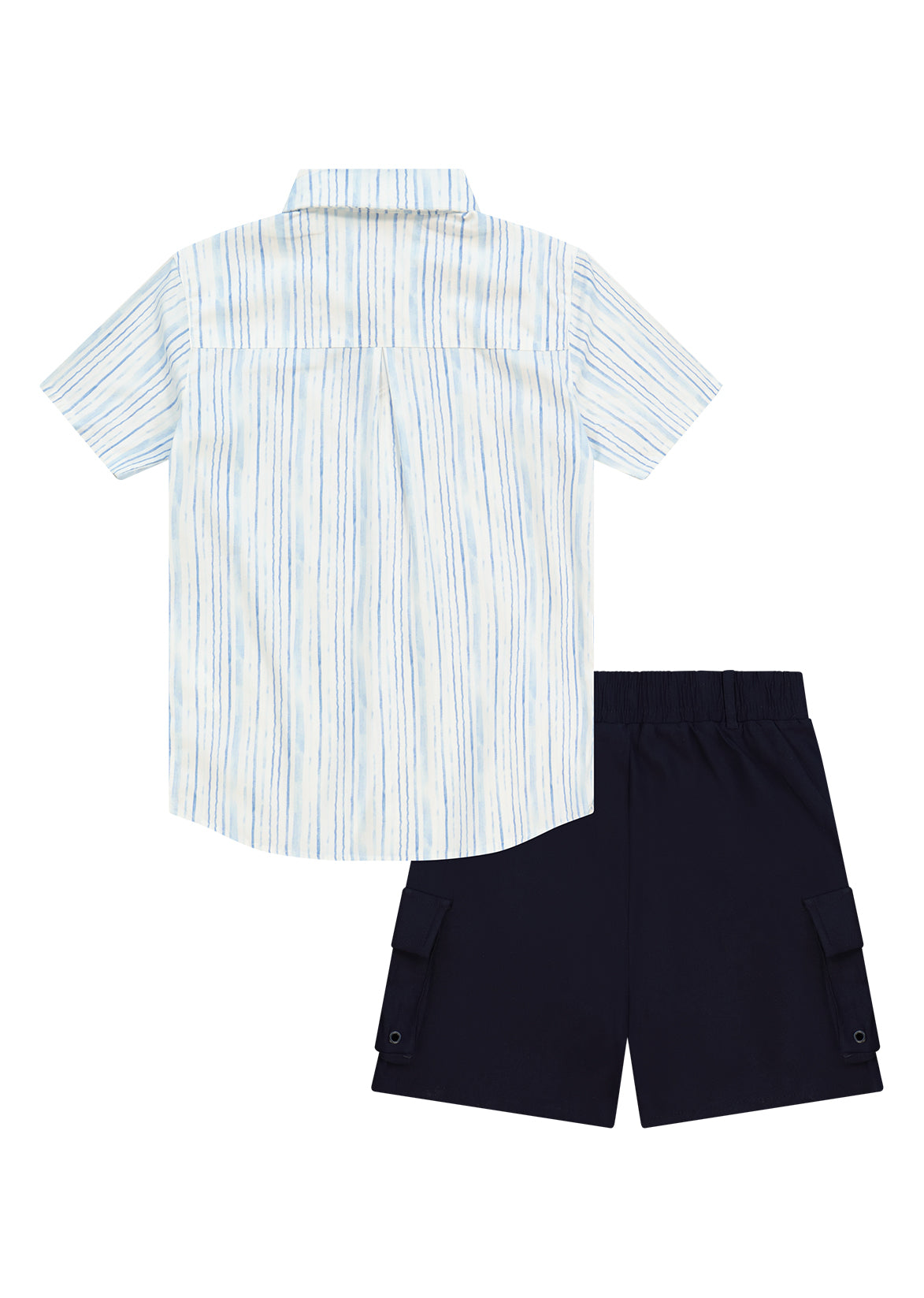 חליפת טריקו NAUTICA בדפוס ניווט קדמי לילדים BLUE / 2Y